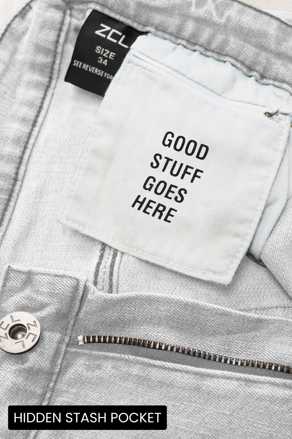 Vortex Stacked Denim (Grey Bleach Wash)