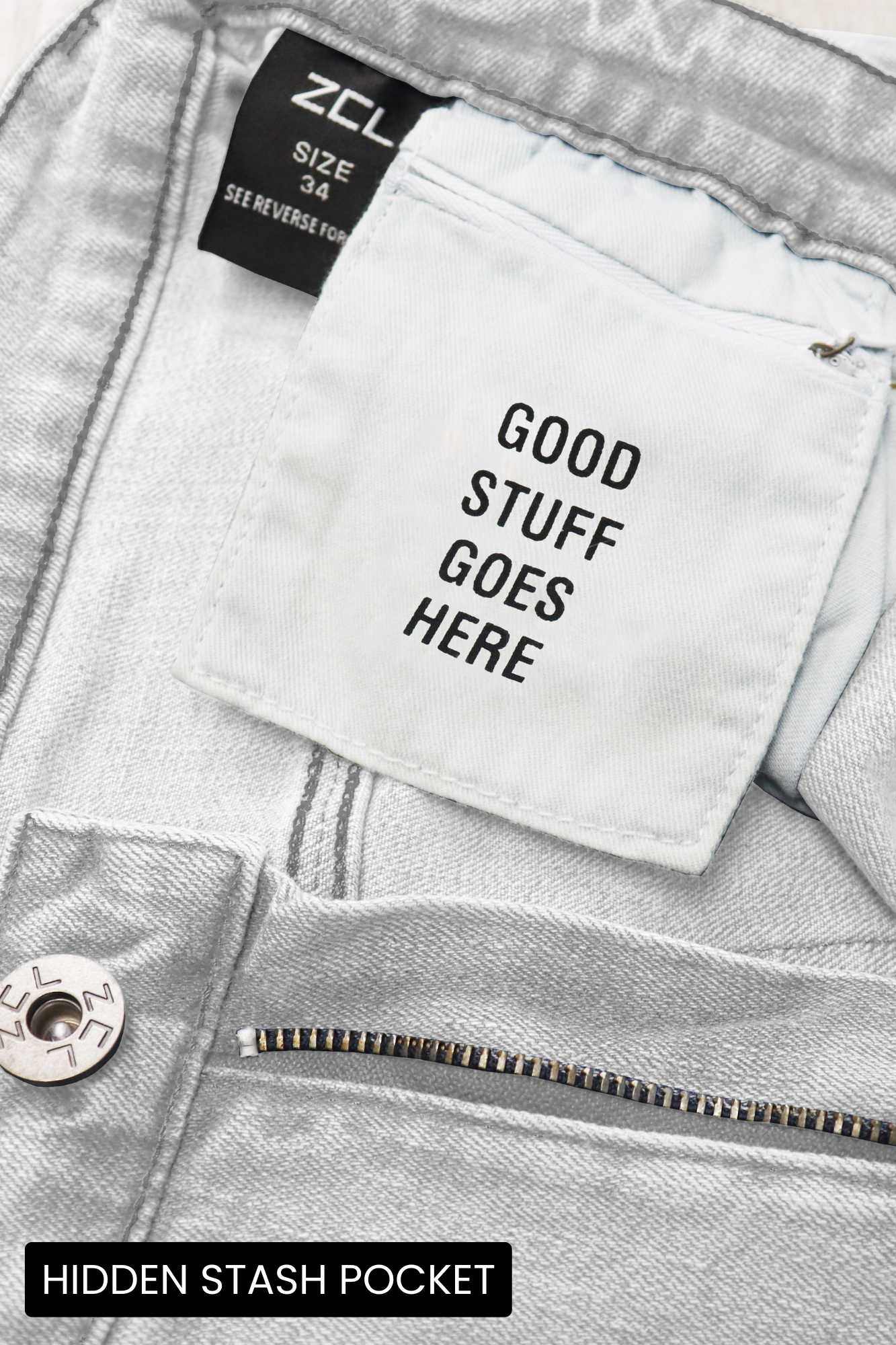 Vortex Stacked Denim (Grey Bleach Wash)