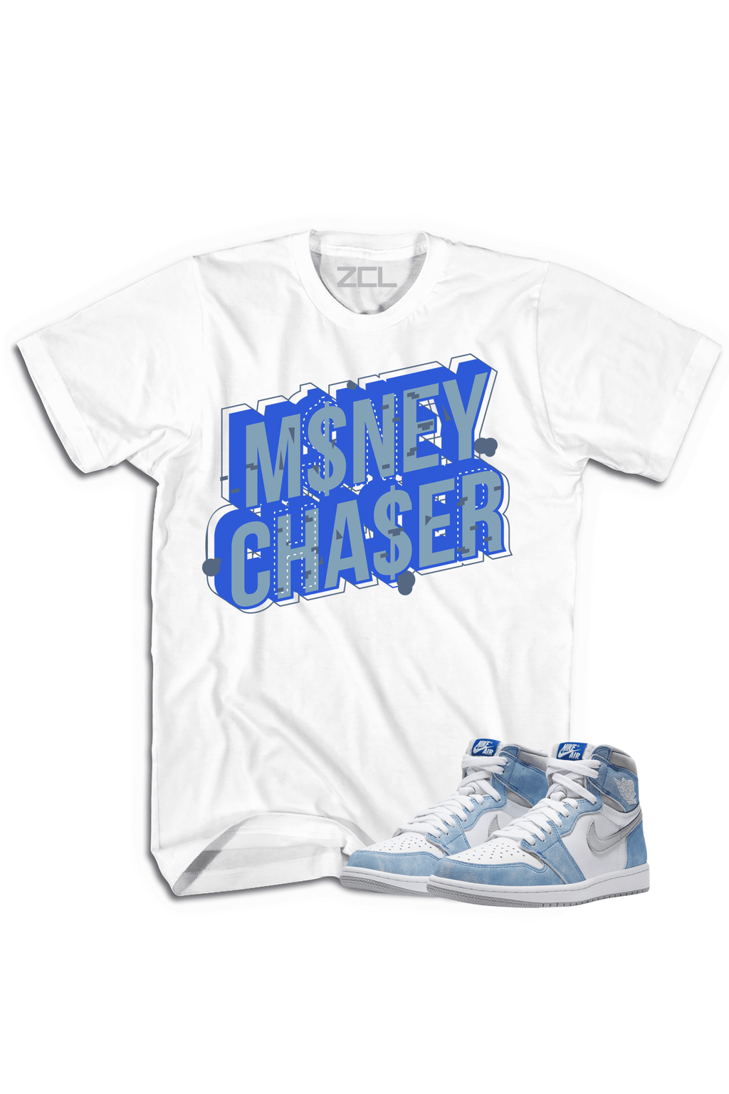 Air Jordan 1 High OG "Money Chaser" Tee (Hyper Royal)