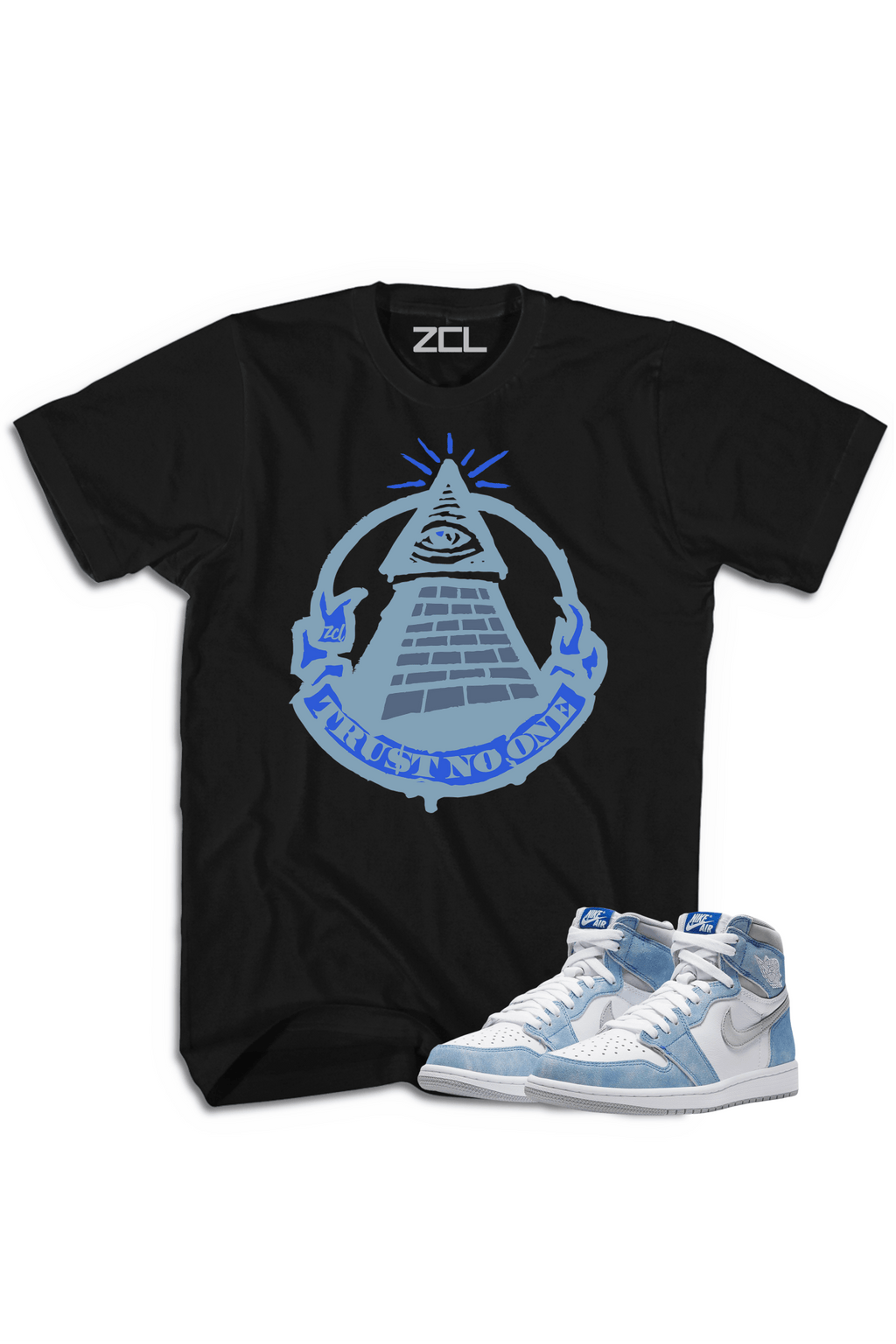 Air Jordan 1 High OG "Trust No One" Tee (Hyper Royal)