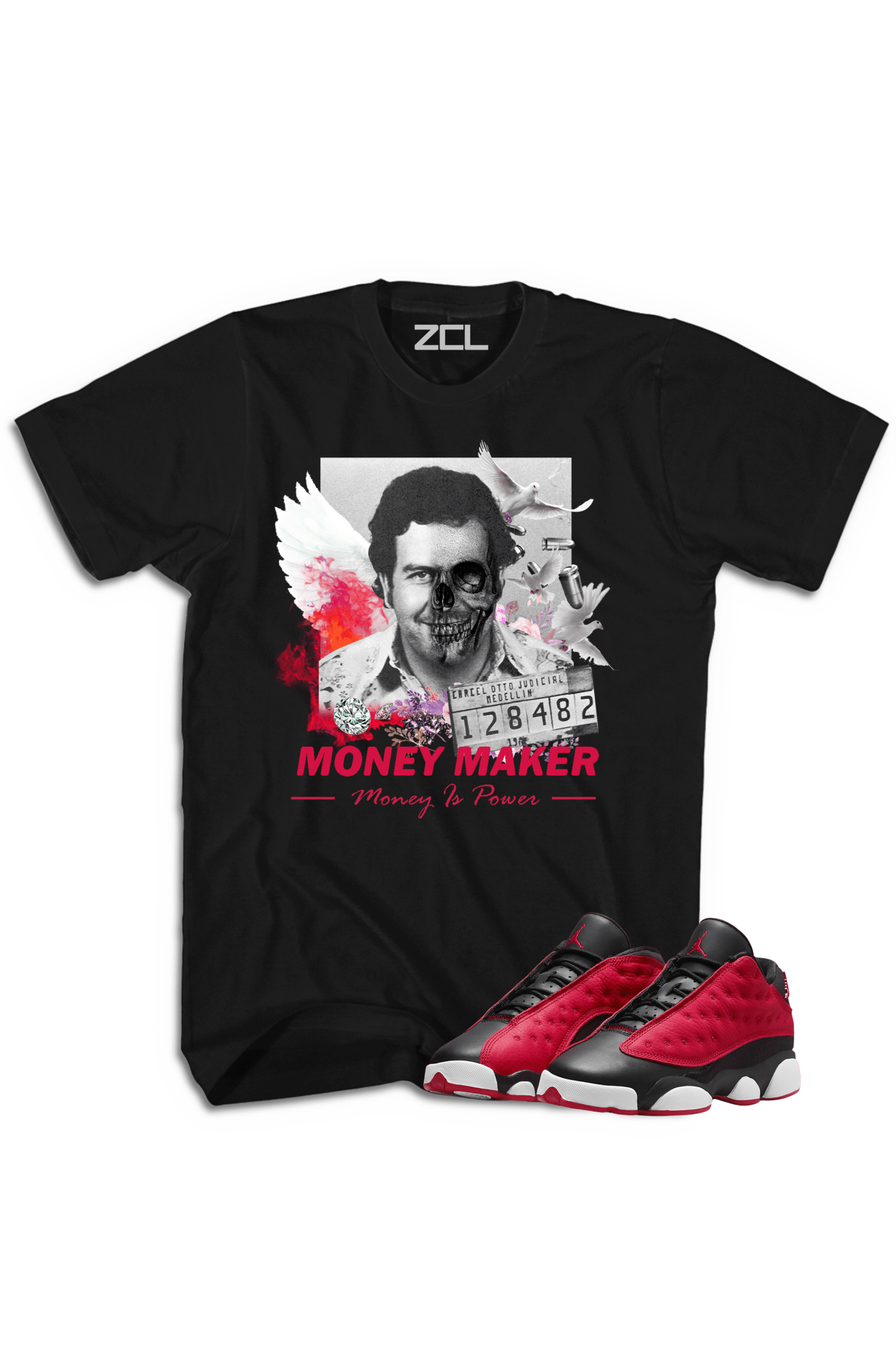 Air Jordan 13 Low "Money Maker" Tee Very Berry