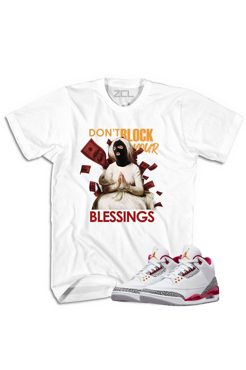 Air Jordan 3 "Don't Block Your Blessings" Tee Cardinal Red