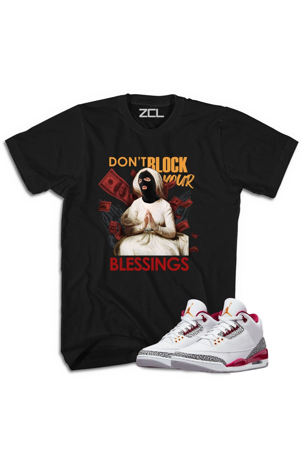 Air Jordan 3 "Don't Block Your Blessings" Tee Cardinal Red