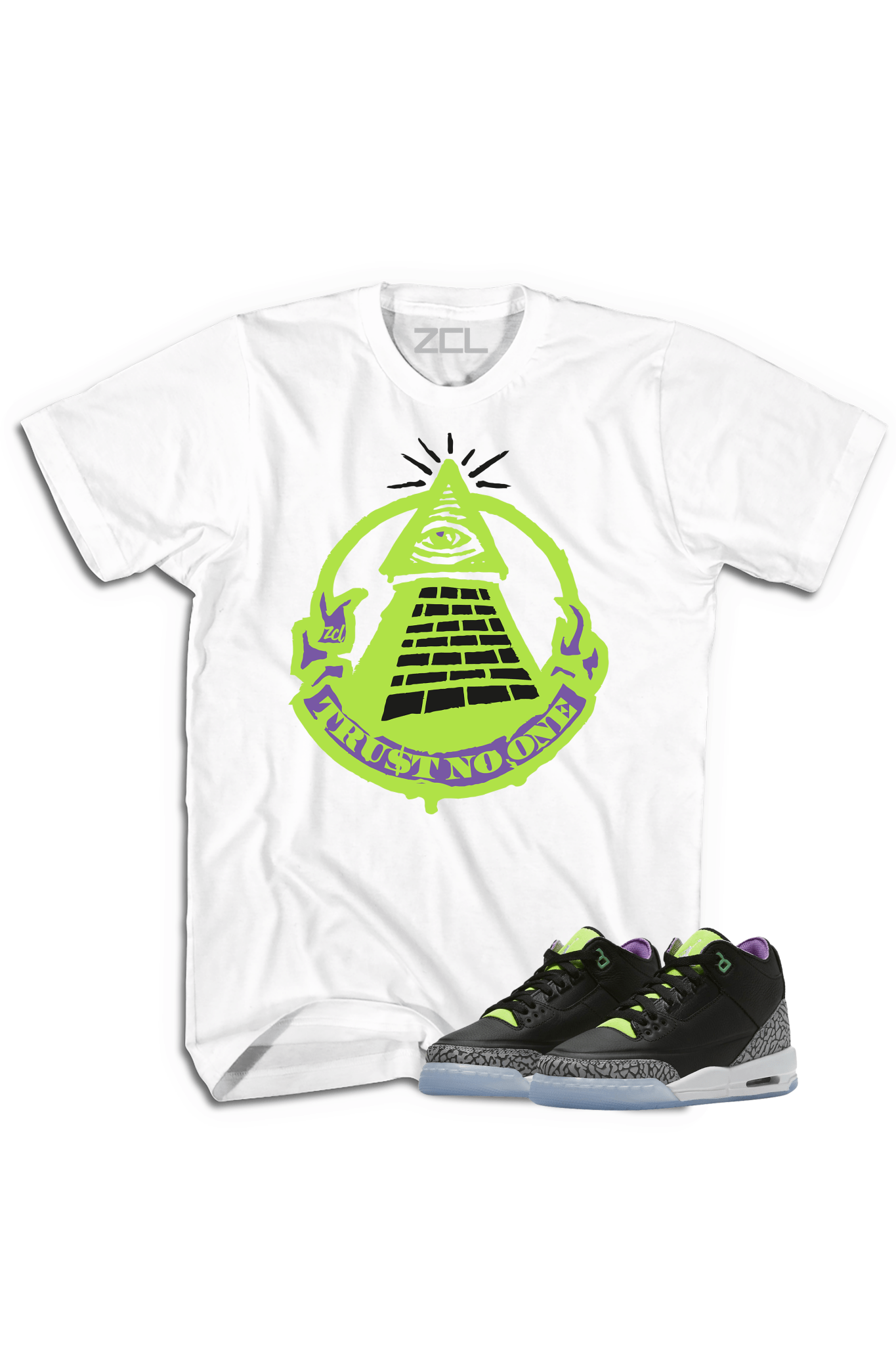 Air Jordan 3 GS "Drip Harder" Tee (Electric Green)
