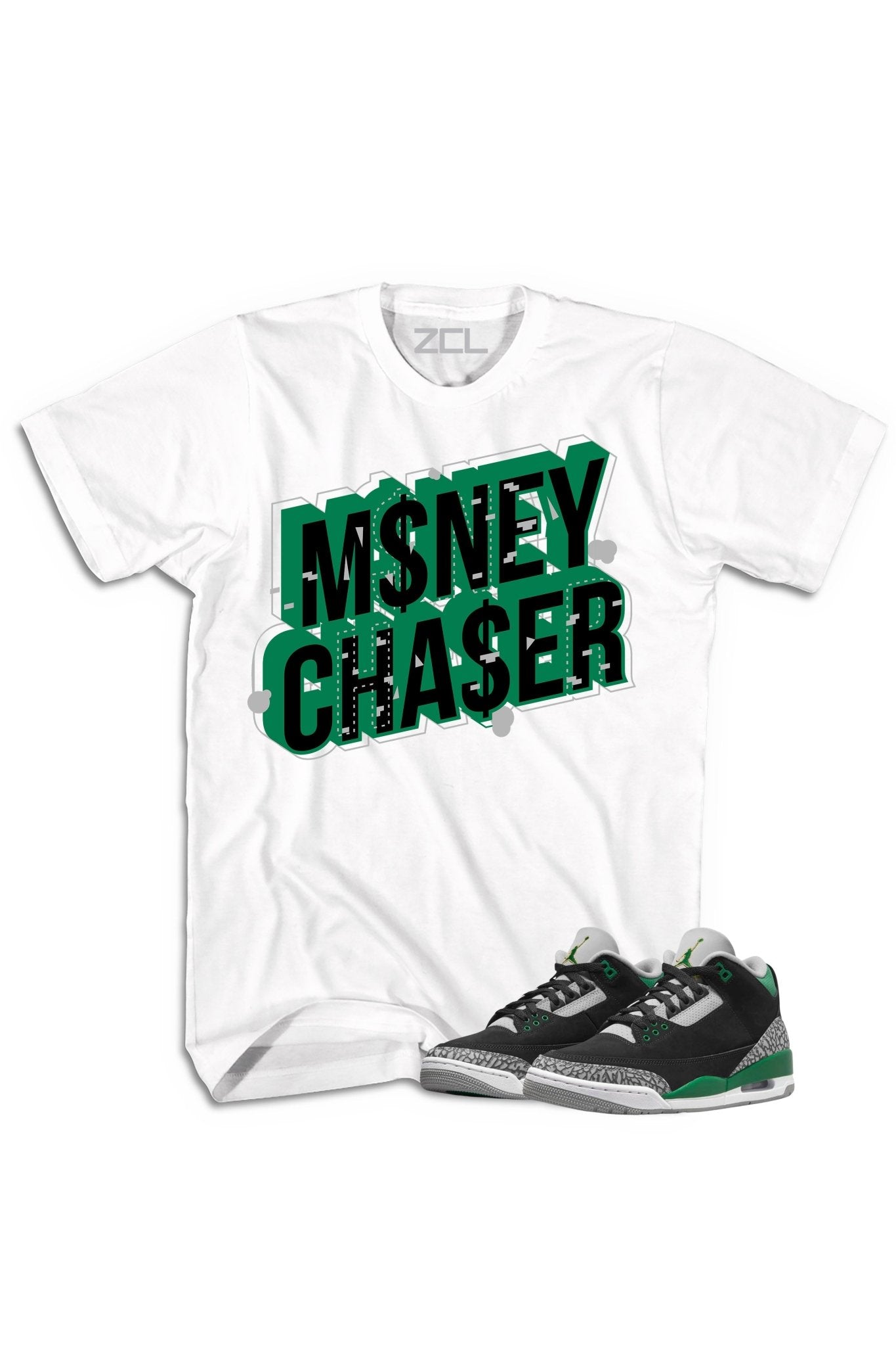 Air Jordan 3 "Money Chaser" Tee Pine Green