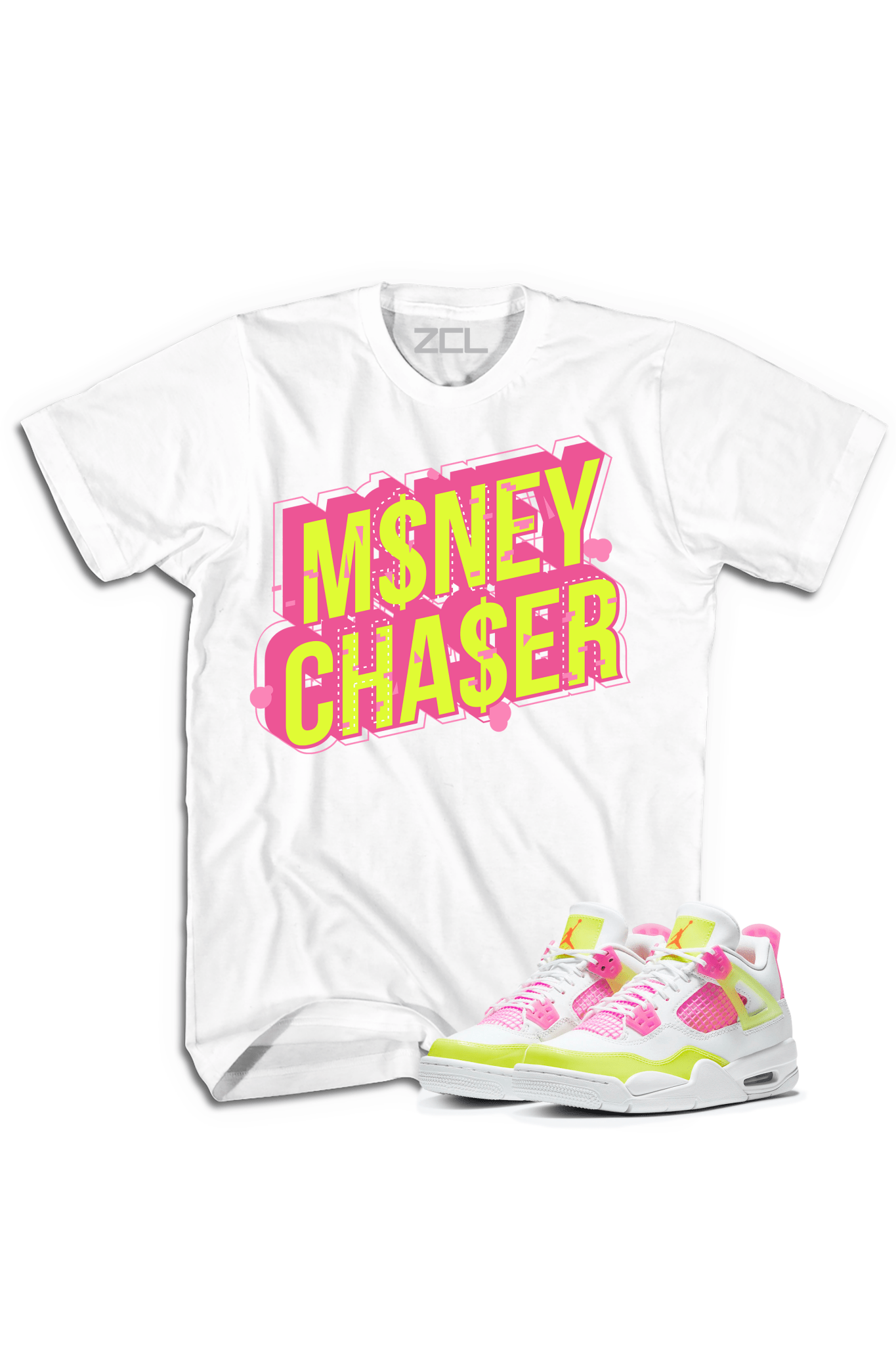 Air Jordan 4 GS "Money Chaser" Tee (Lemon Venom)