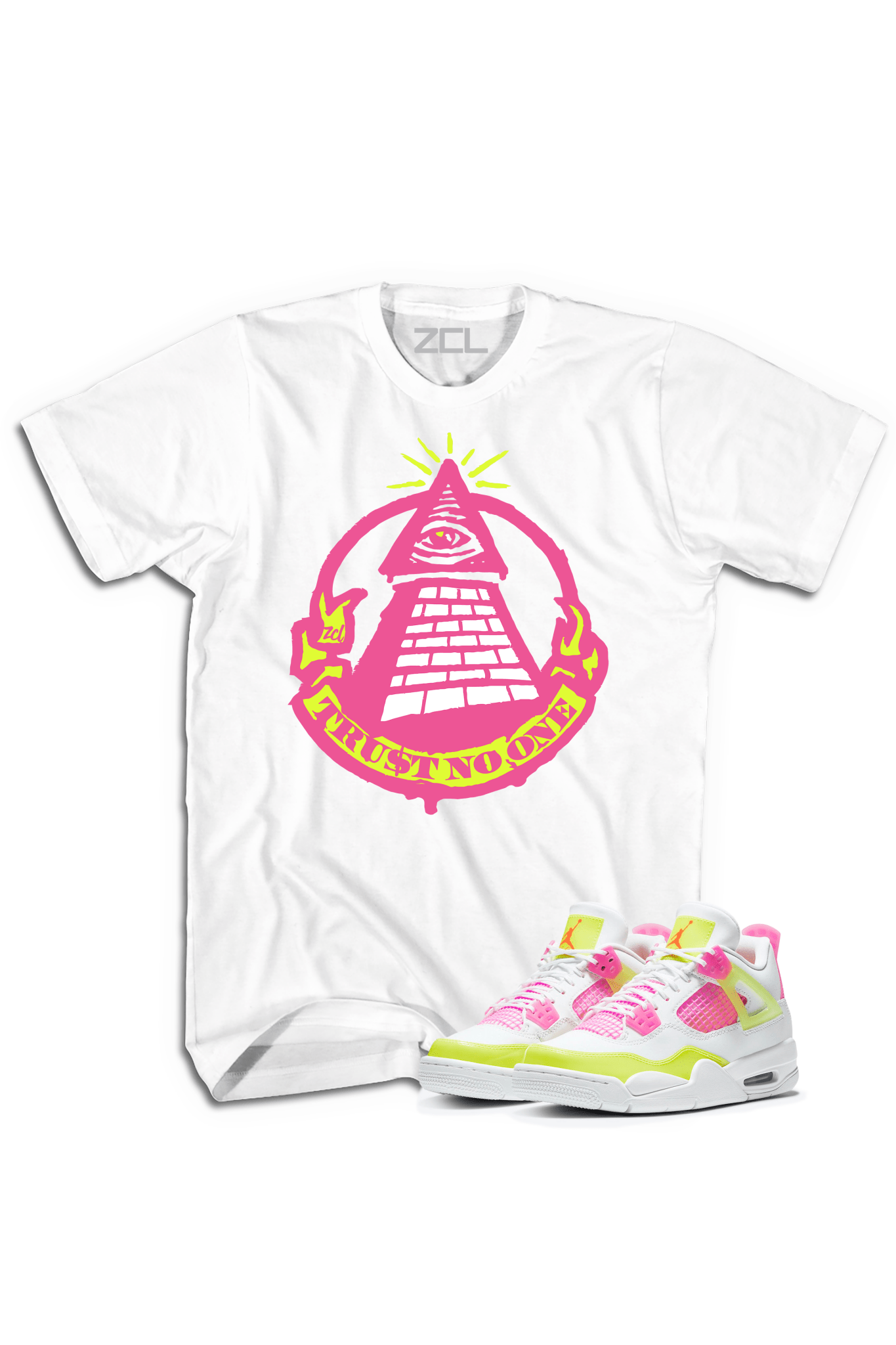 Air Jordan 4 GS "Trust No One" Tee (Lemon Venom)