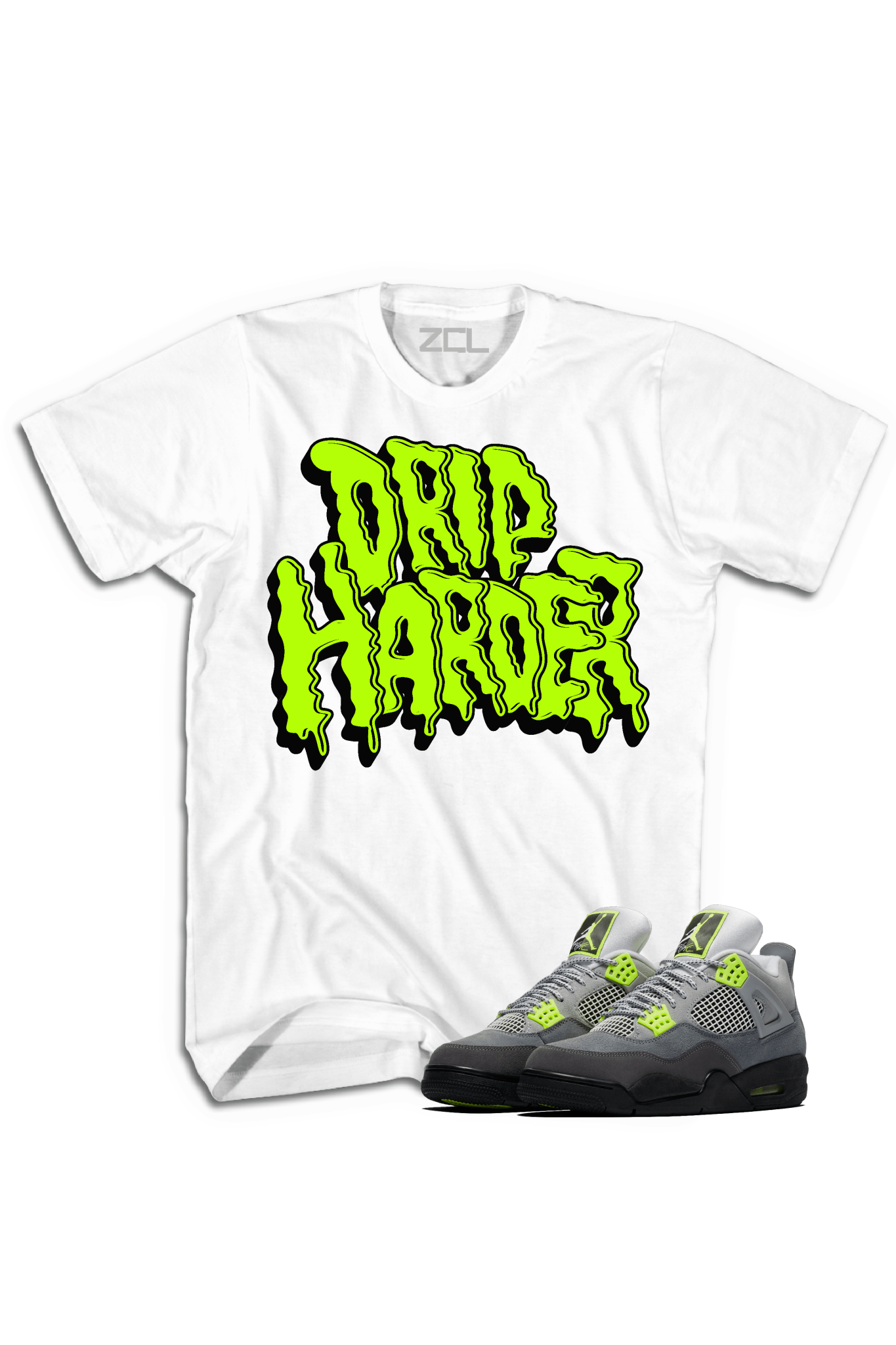 Air Jordan 4 Neon "Drip Harder" Tee