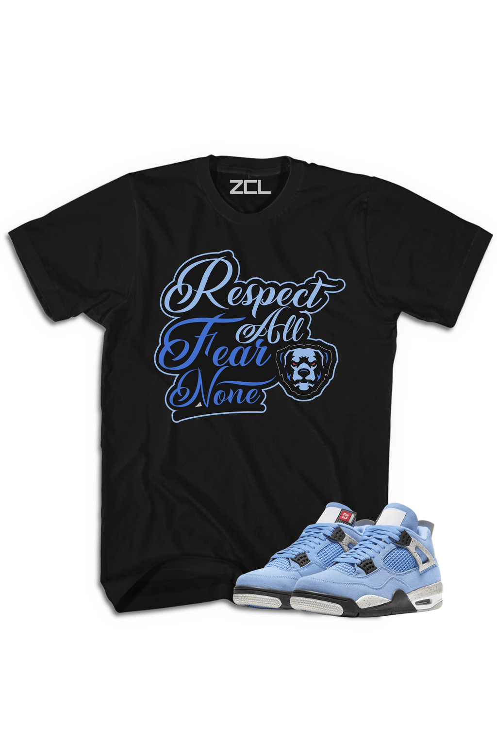 Air Jordan 4 SE "Respect All Fear None" Tee (University Blue)