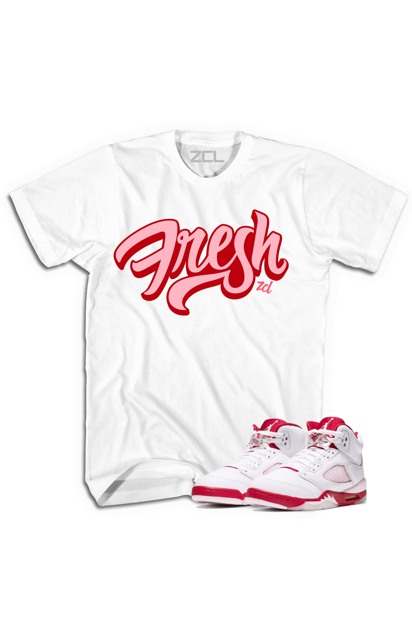 Air Jordan 5 GS "Fresh" Tee (Pink Foam)