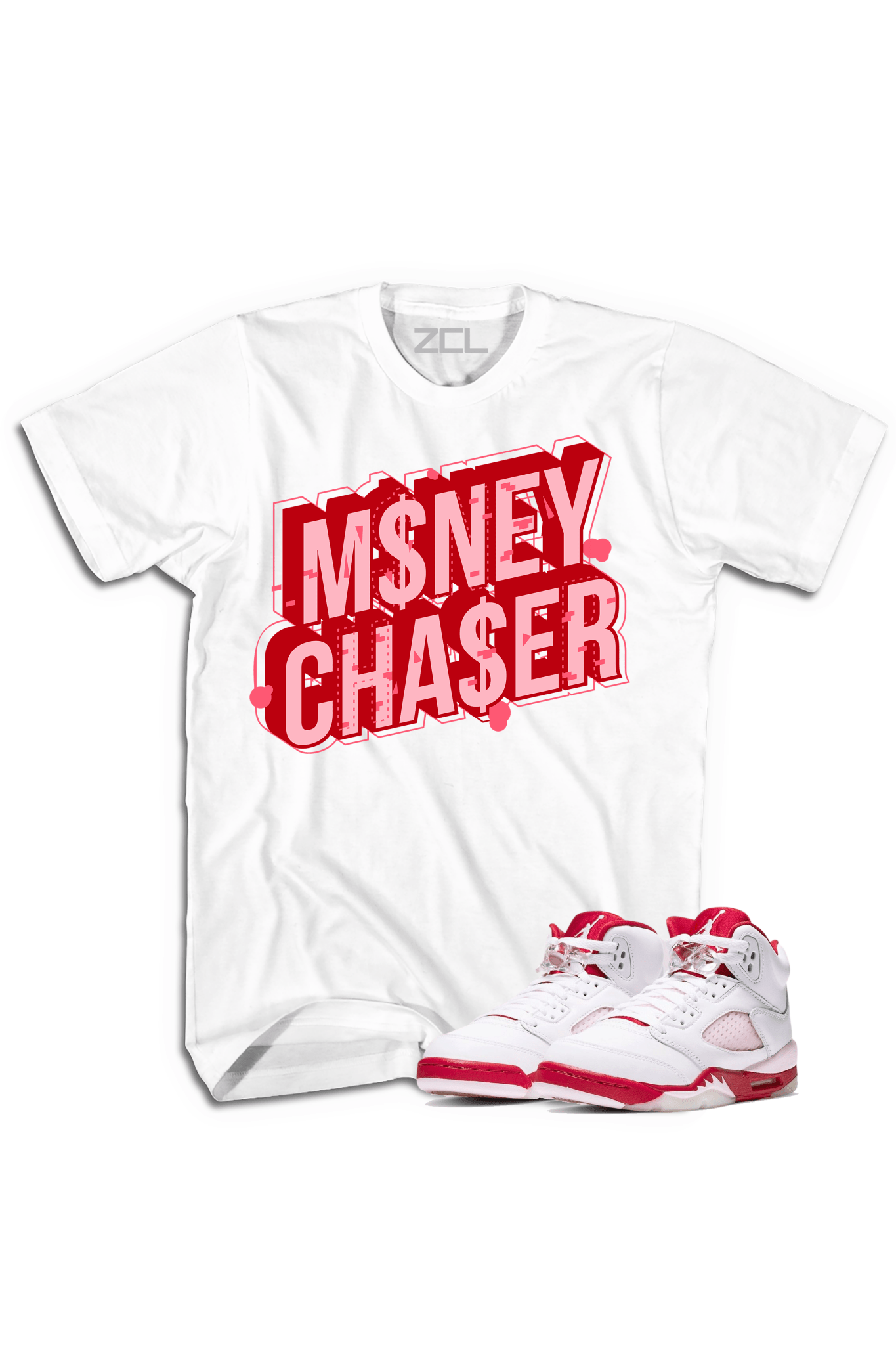 Air Jordan 5 GS "Money Chaser" Tee (Pink Foam)