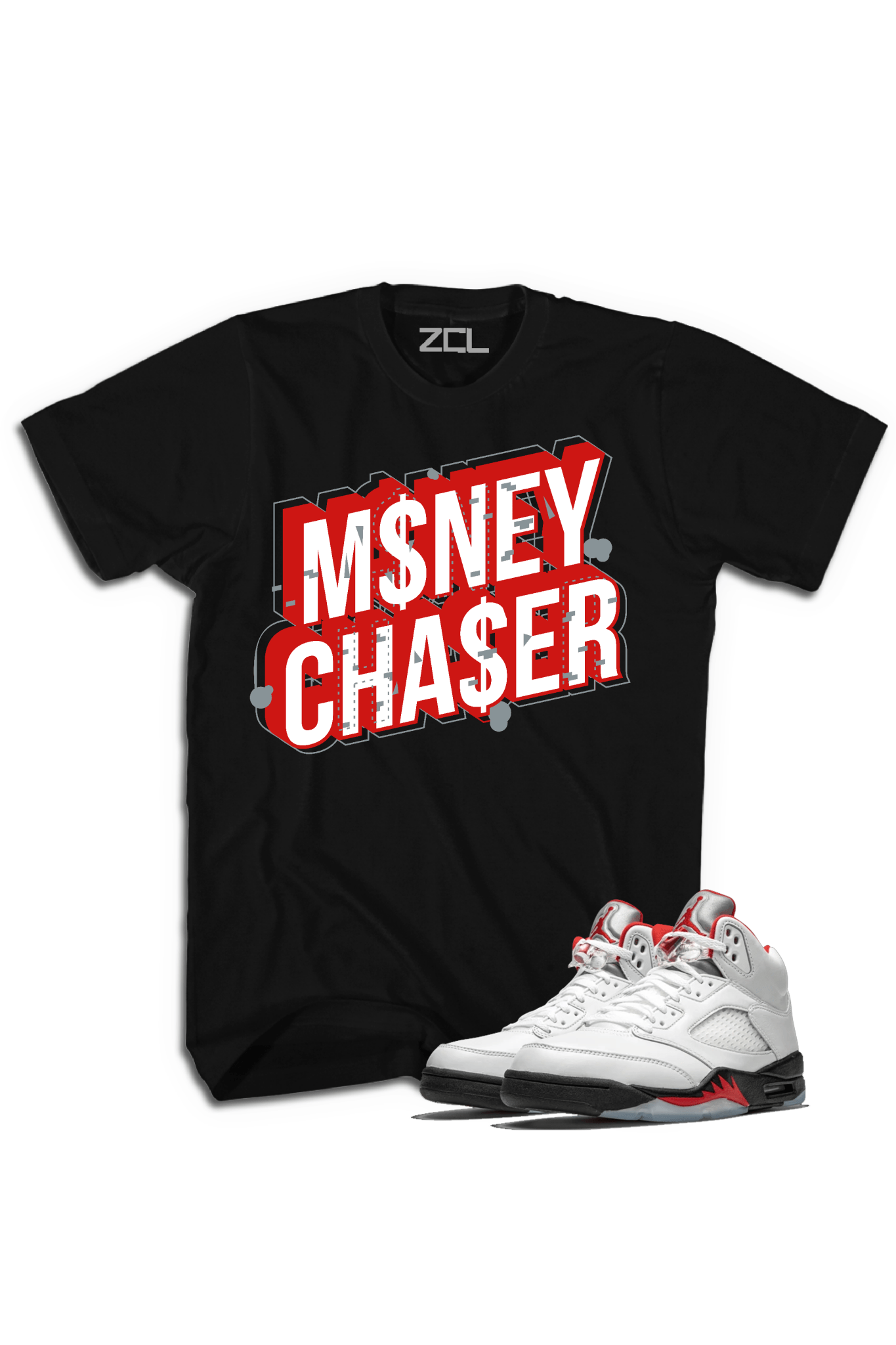 Air Jordan 5 Retro "Money Chaser" Tee (Fire Red)