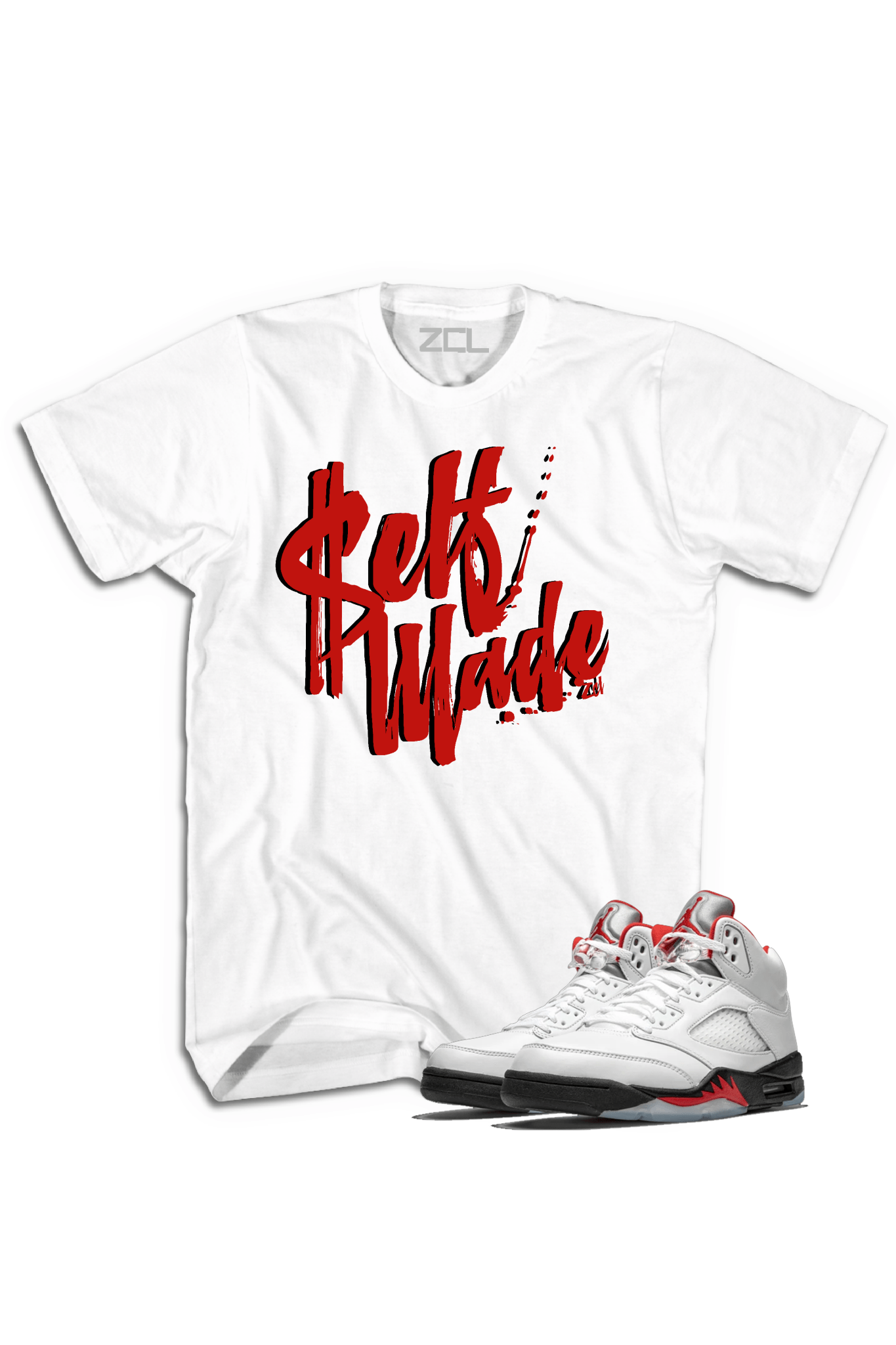 Air Jordan 5 Retro "Self Made" Tee (Fire Red)