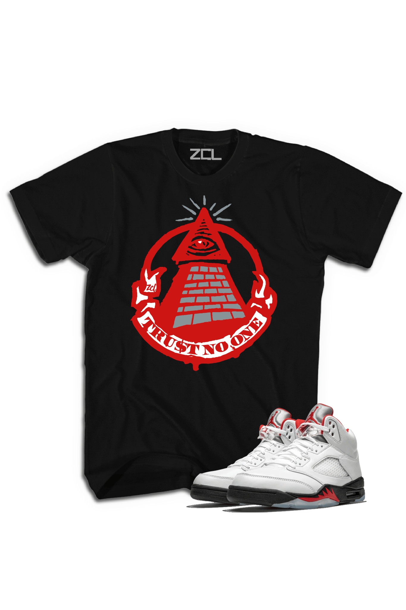 Air Jordan 5 Retro "Trust No One" Tee (Fire Red)