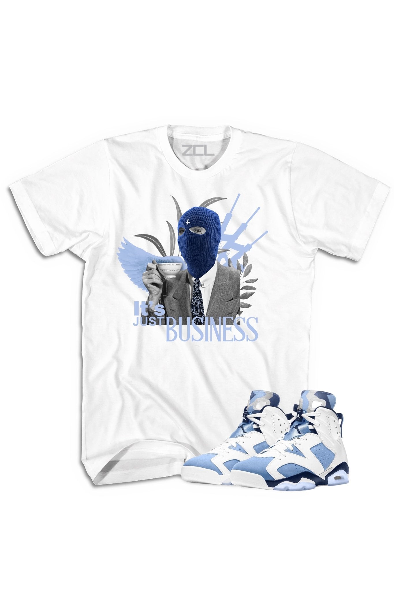 Air Jordan 6 "It's Just Business" Tee UNC White
