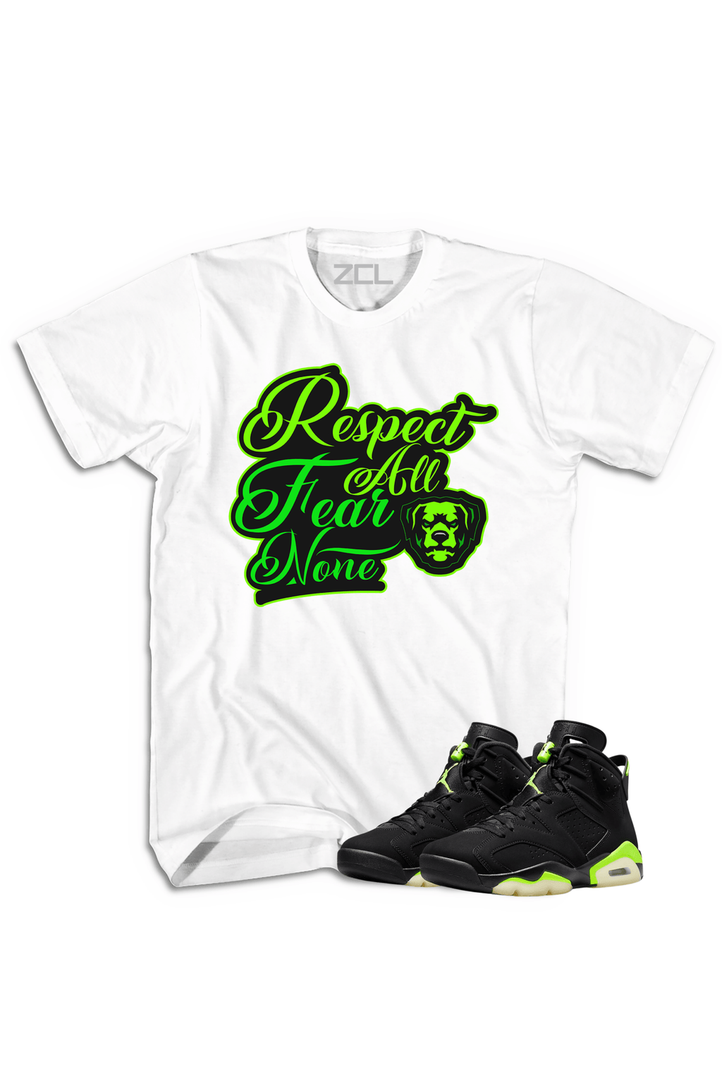 Air Jordan 6 "Respect All Fear None" Tee (Electric Green)