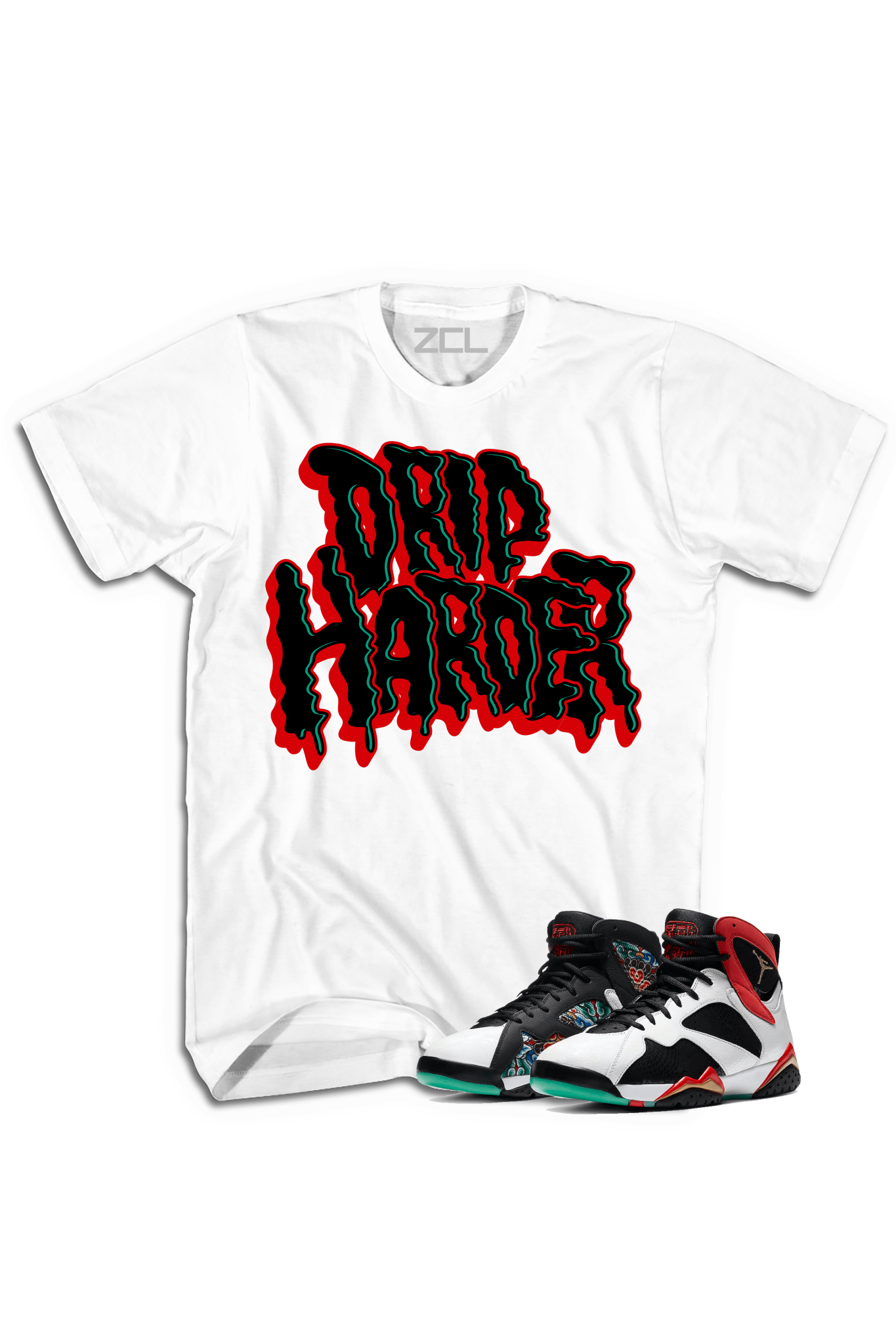 Air Jordan 7 China "Drip Harder" Tee (Chile Red)