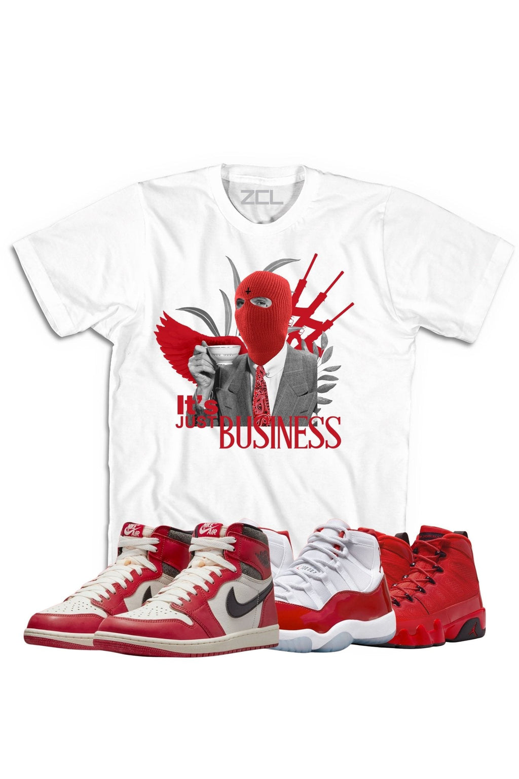 Air Jordan "It's Just Business" Tee Lost & Found - Cherry Red