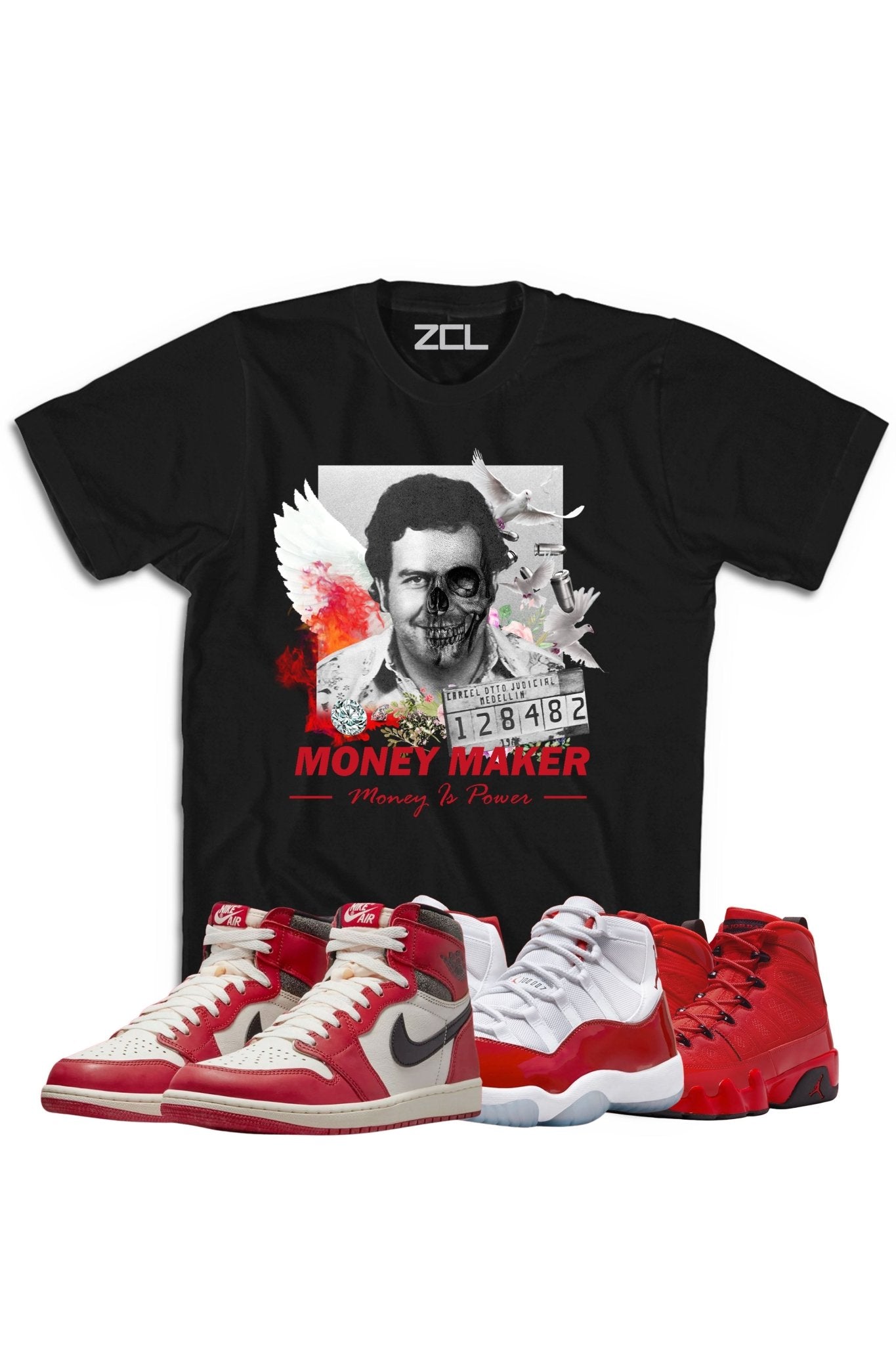 Air Jordan "Money Maker" Tee Lost & Found - Cherry Red