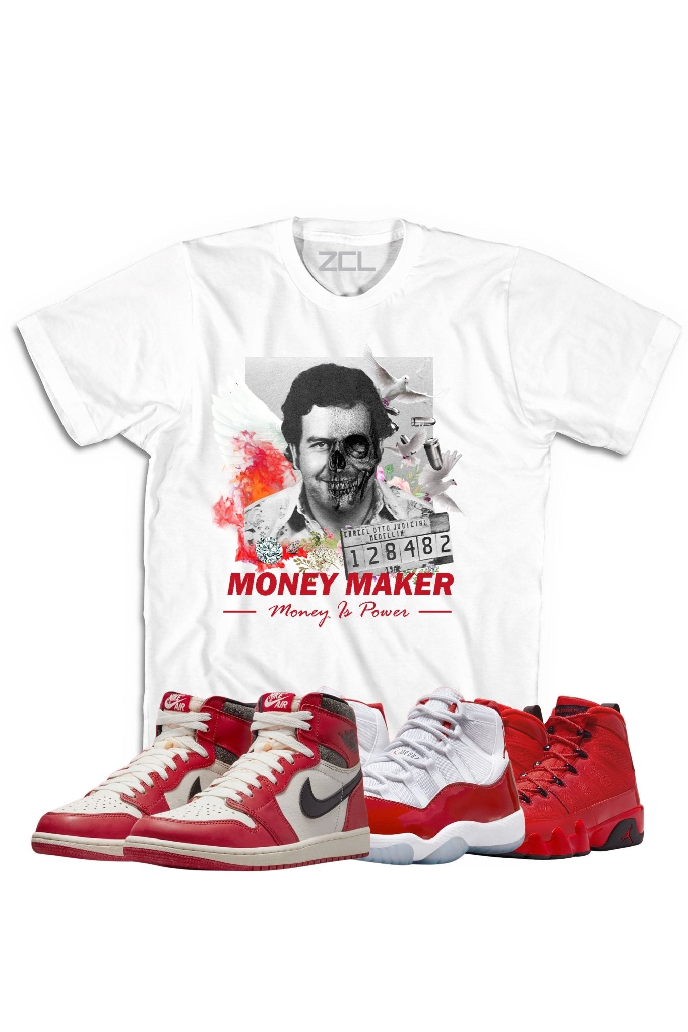 Air Jordan "Money Maker" Tee Lost & Found - Cherry Red