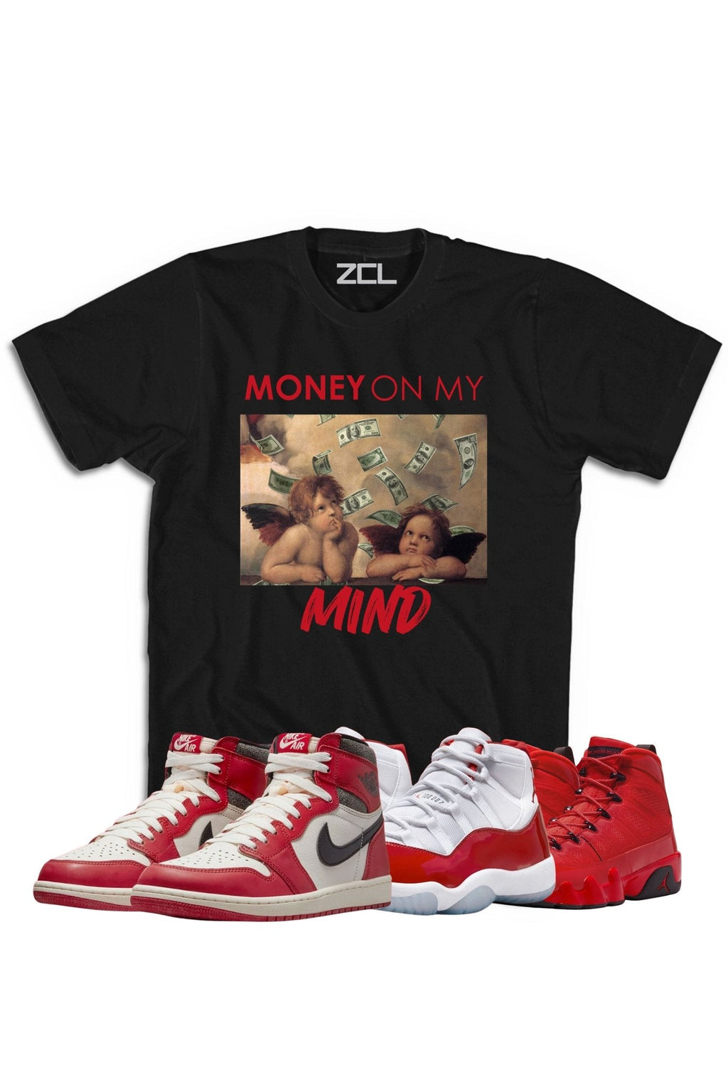 Air Jordan "Money On My Mind" Tee Lost & Found Cherry Red
