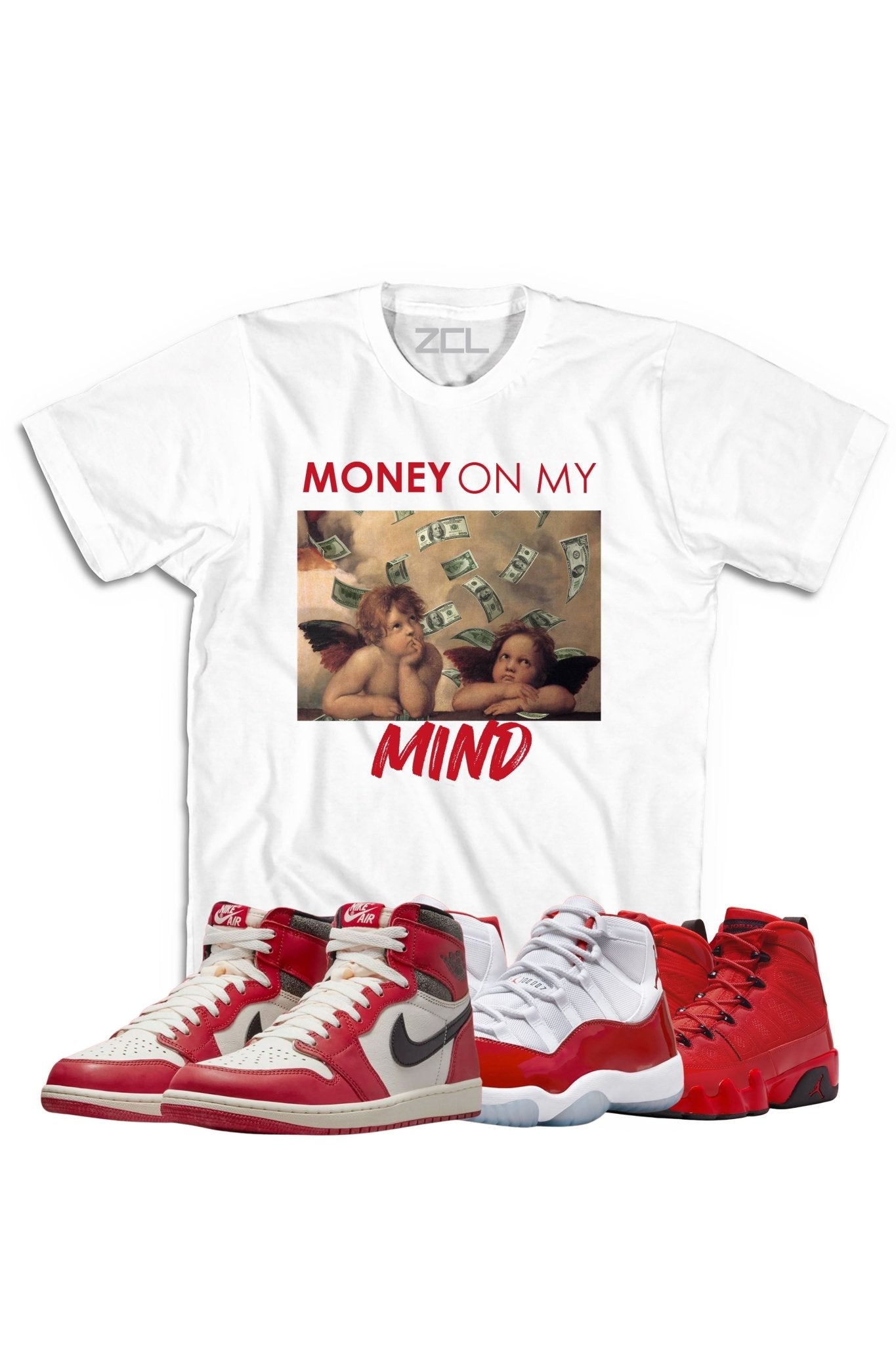 Air Jordan "Money On My Mind" Tee Lost & Found Cherry Red
