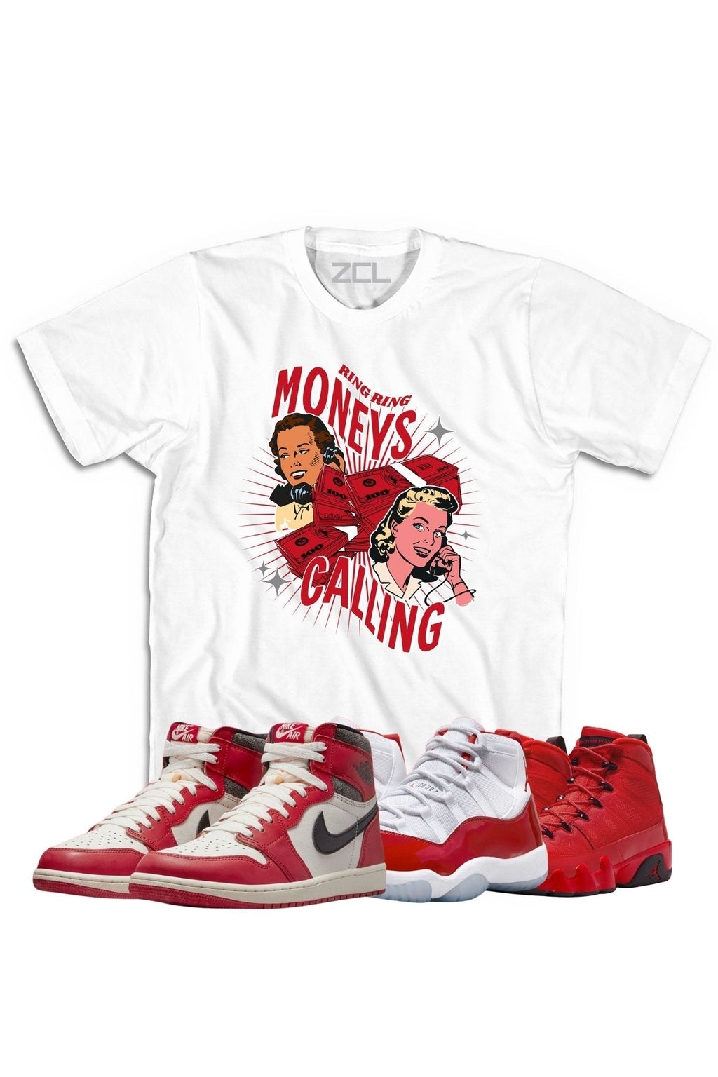 Air Jordan "Moneys Calling" Tee Lost & Found - Cherry Red