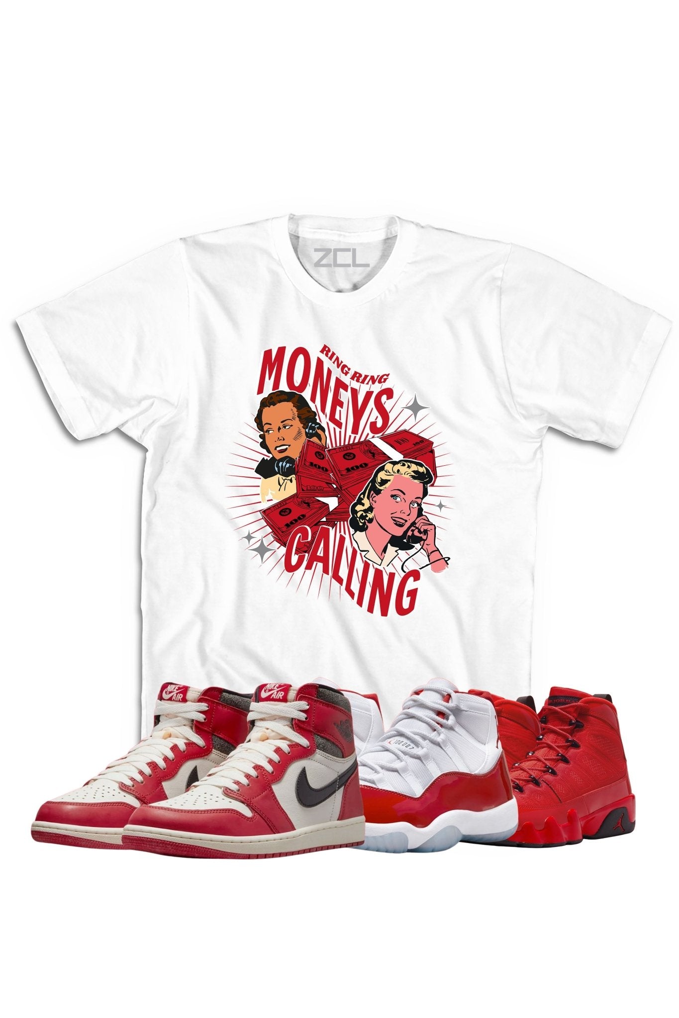 Air Jordan "Moneys Calling" Tee Lost & Found - Cherry Red