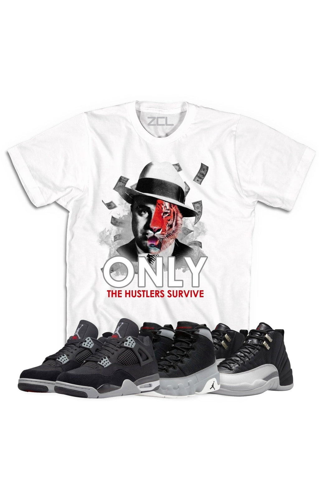 Air Jordan "Only The Hustlers" Tee Black Canvas