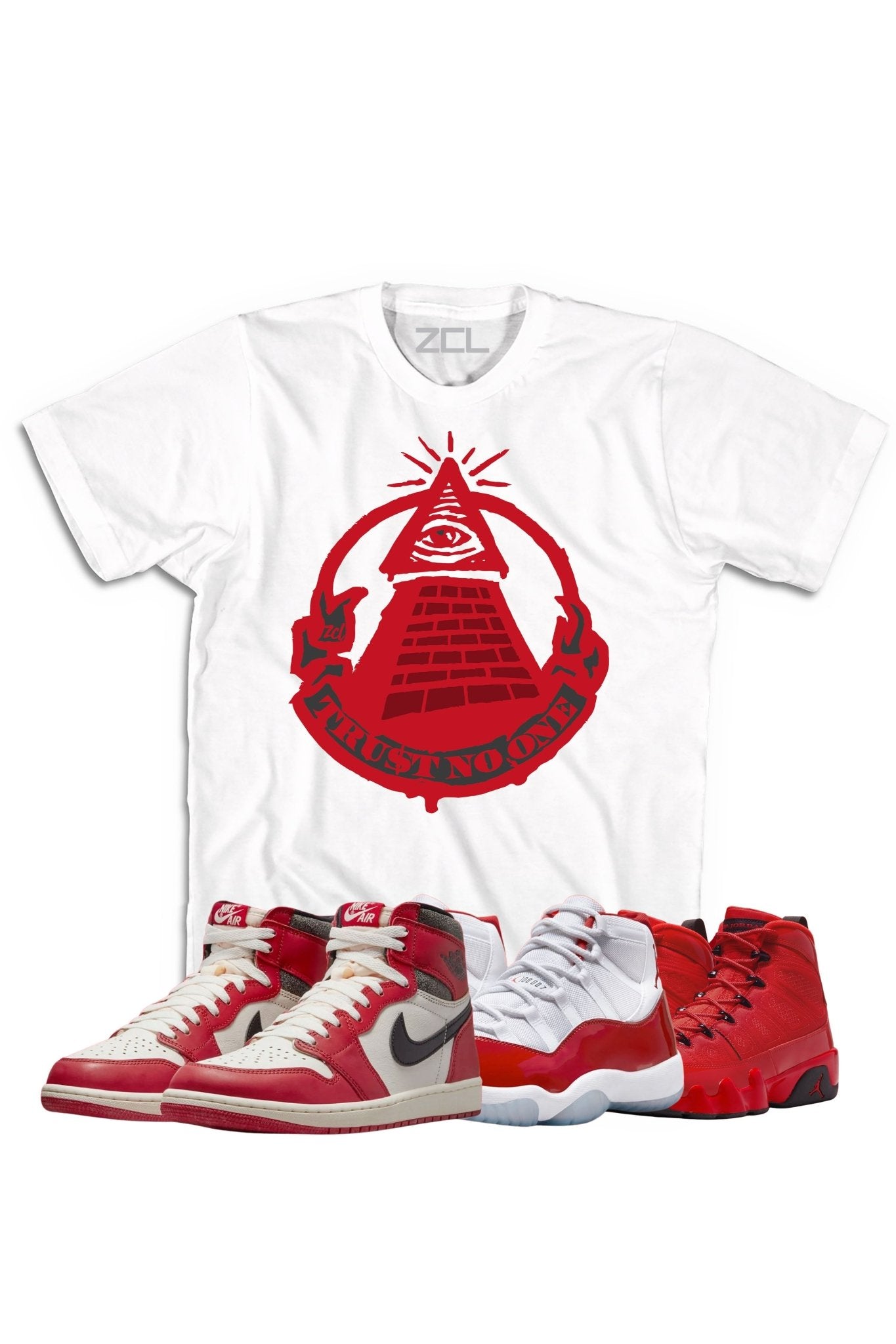 Air Jordan "Trust No One" Tee Lost & Found - Cherry Red