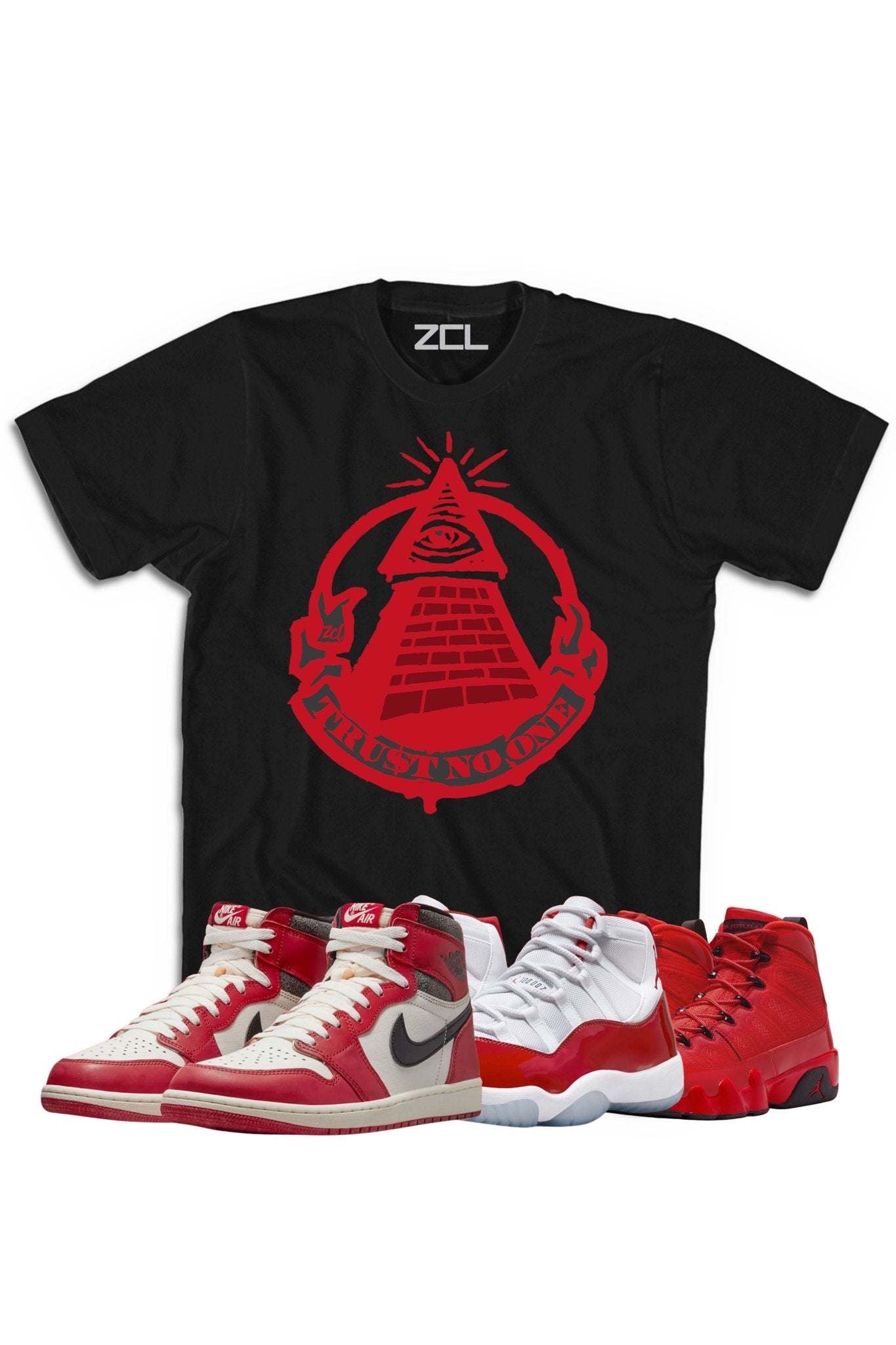 Air Jordan "Trust No One" Tee Lost & Found - Cherry Red