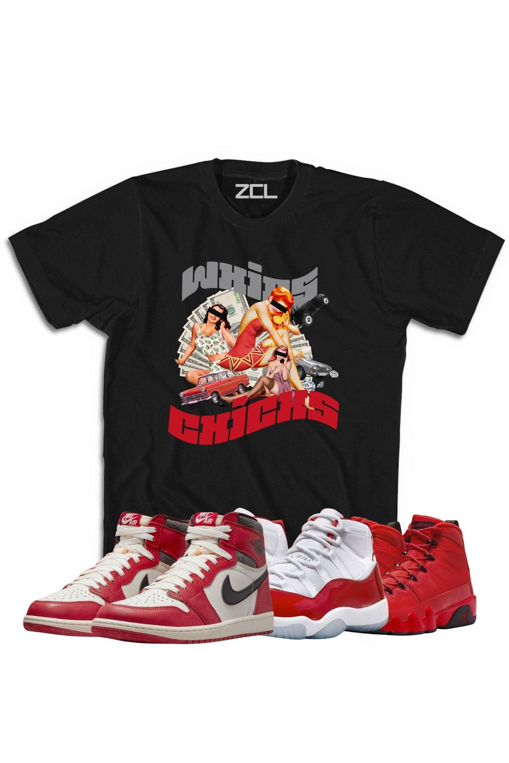 Air Jordan "Whips & Chicks" Tee Lost & Found - Cherry Red