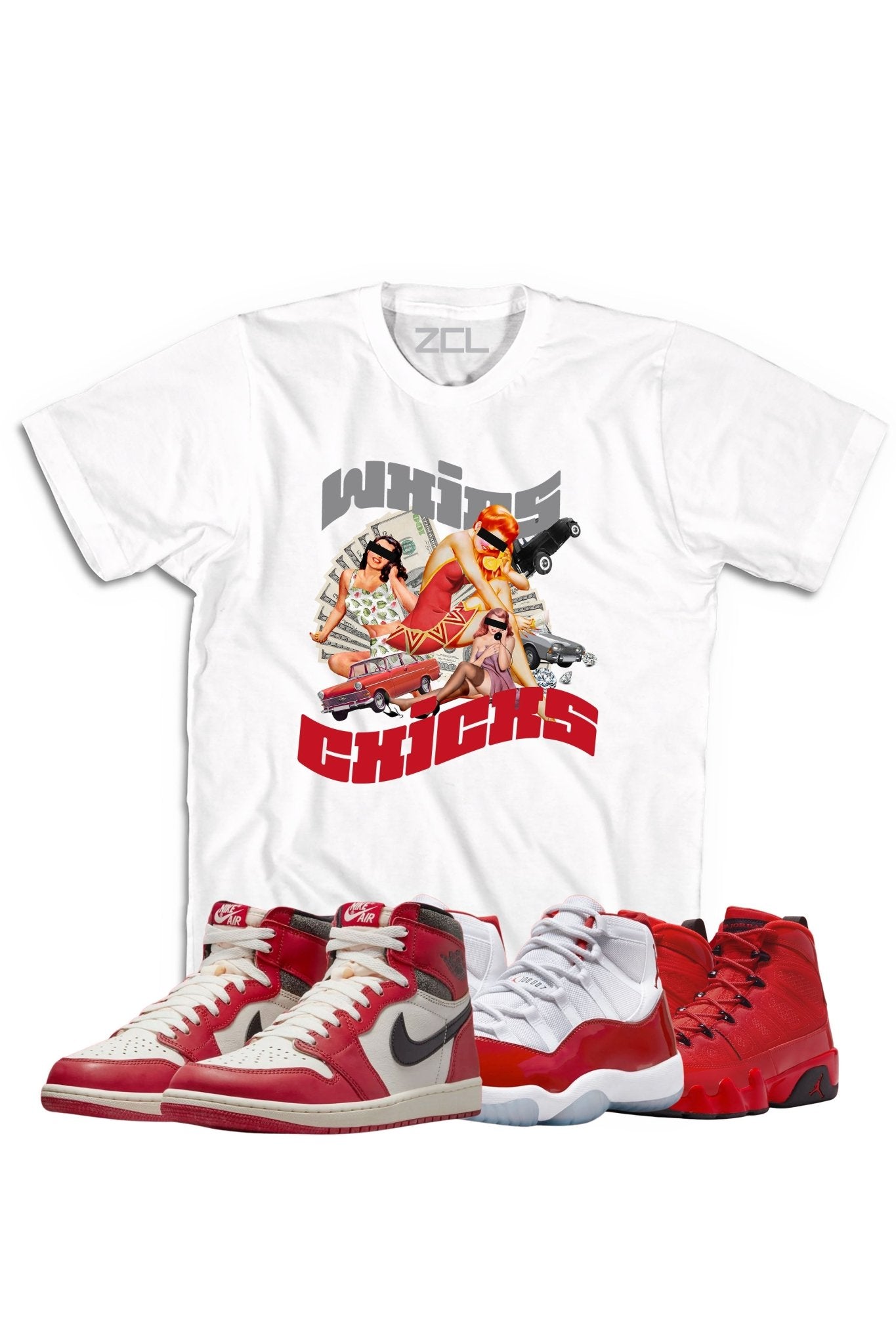 Air Jordan "Whips & Chicks" Tee Lost & Found - Cherry Red