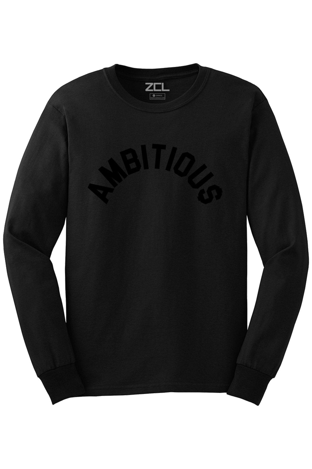 Ambitious Long Sleeve Tee (Black Logo)
