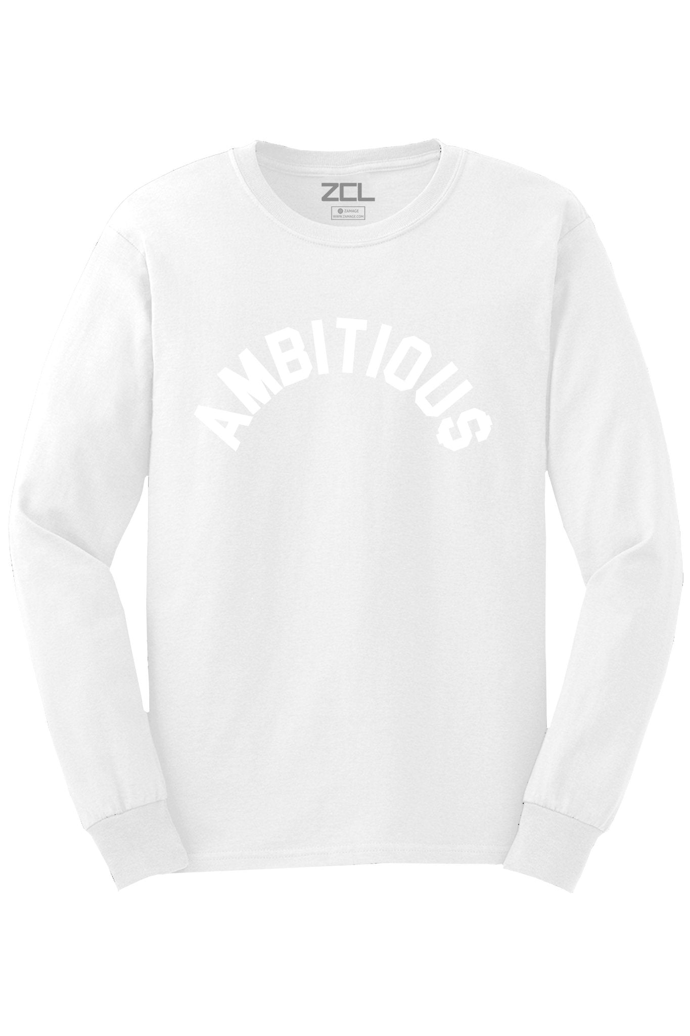 Ambitious Long Sleeve Tee (White Logo)