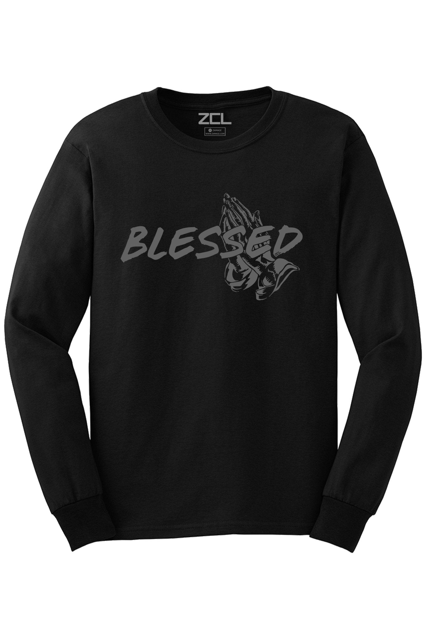 Blessed Long Sleeve Tee (Grey Logo)