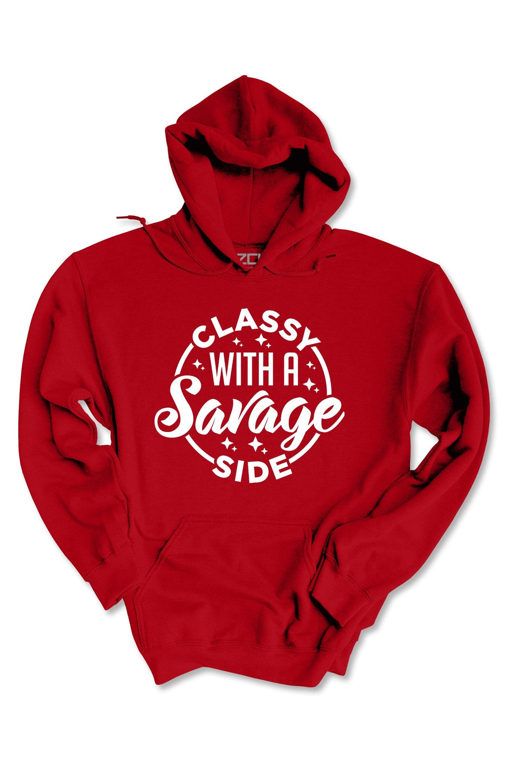 Classy With A Savage Side Hoodie (White Logo)