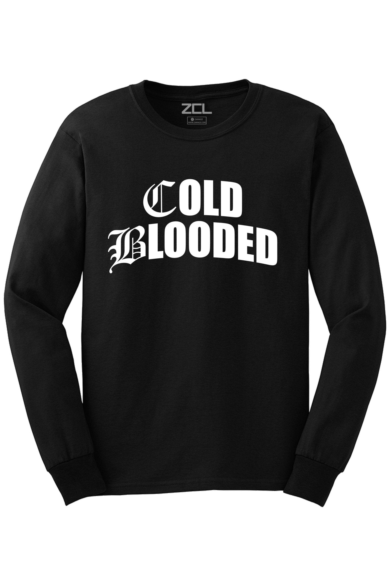 Cold Blooded Long Sleeve Tee (White Logo)