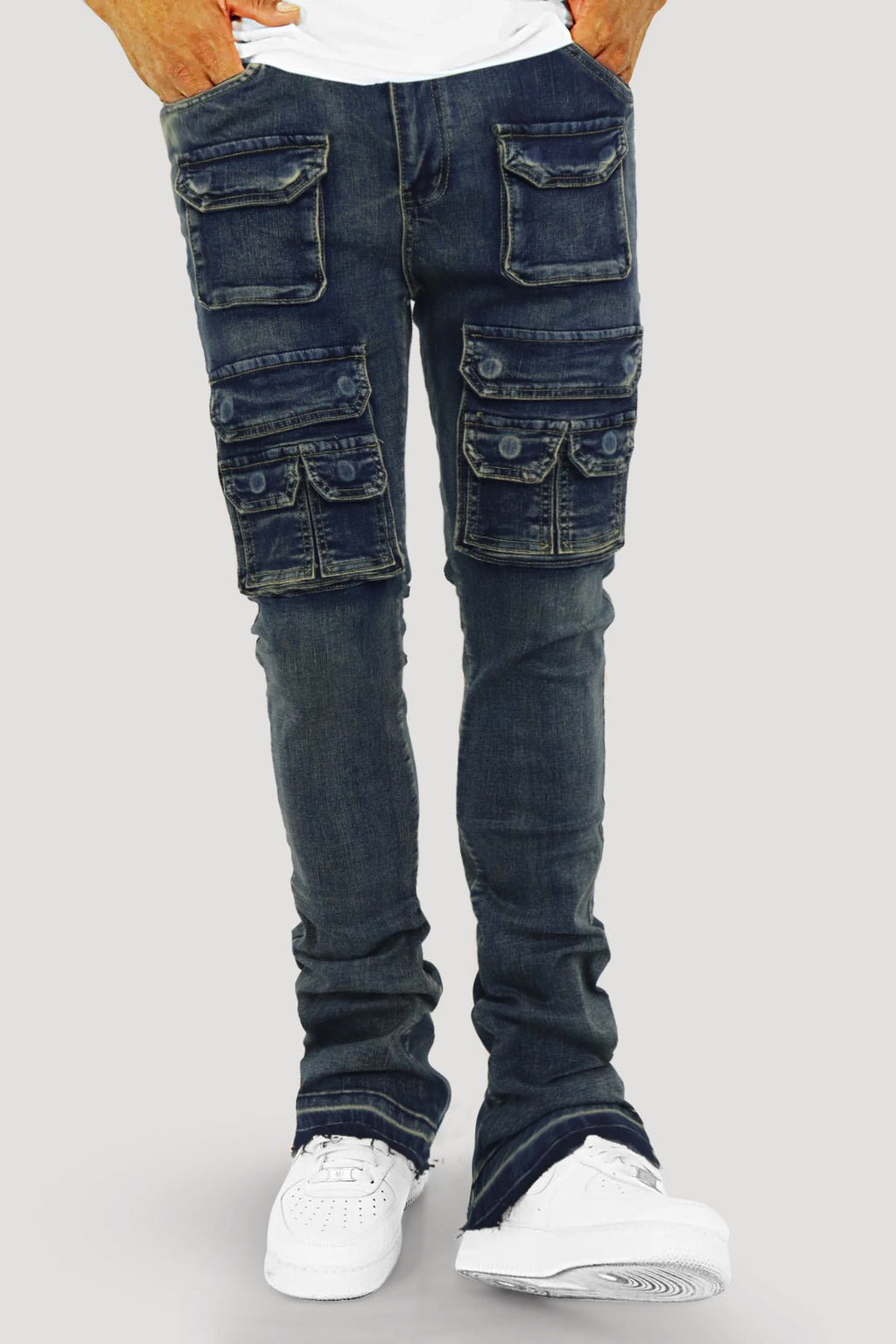 Dropcut Stacked Denim (Blue Wash) (M8525D)