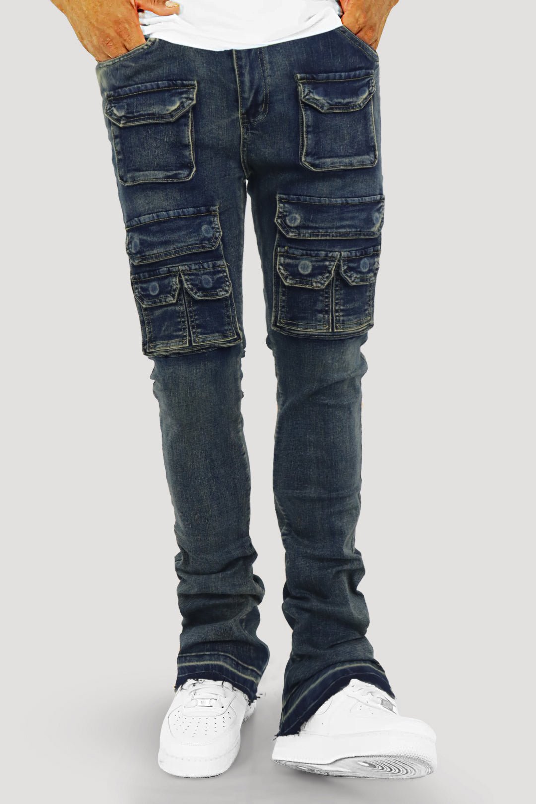 Dropcut Stacked Denim (Blue Wash) (M8525D)