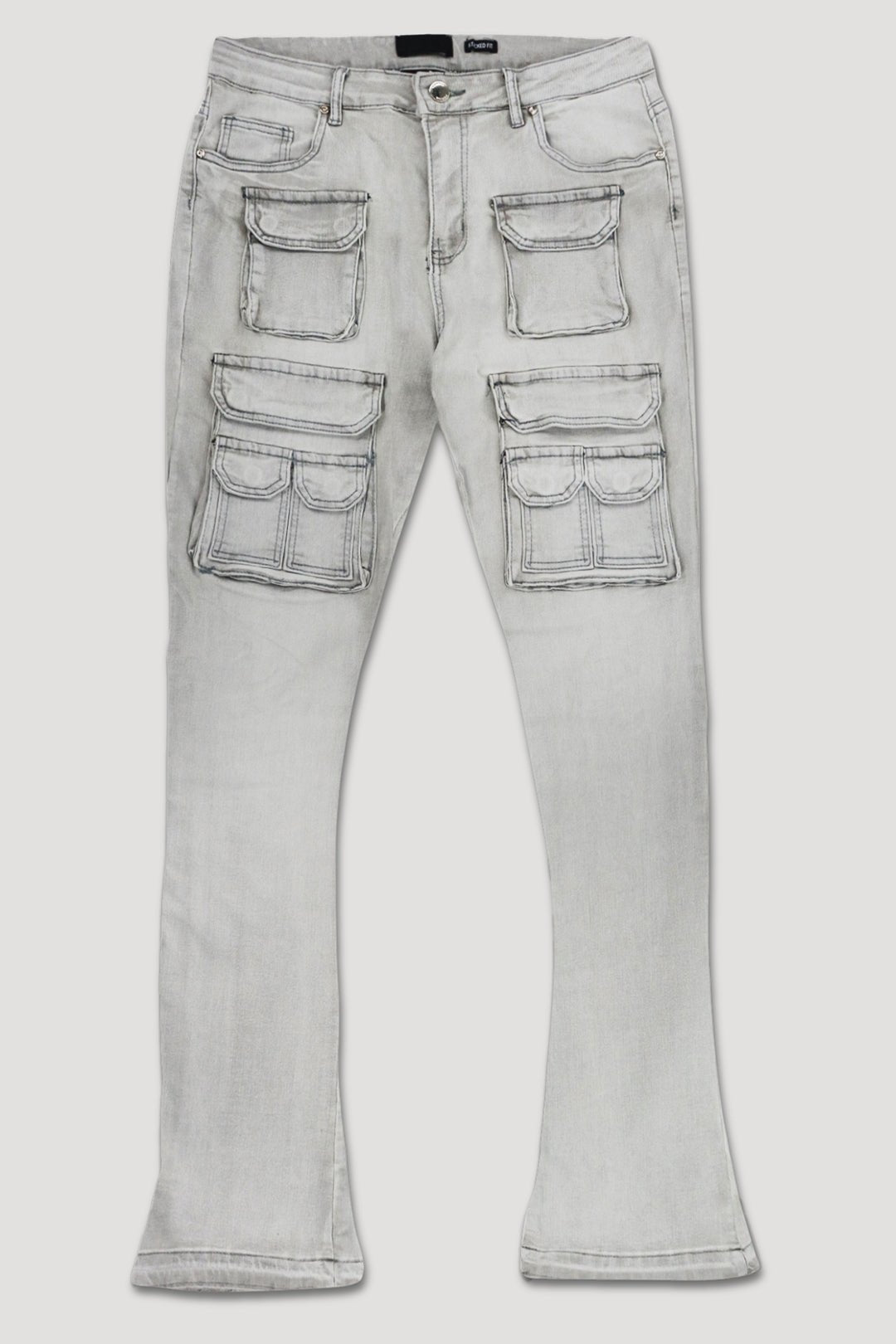 Dropcut Stacked Denim (Grey Wash) (M8525D)