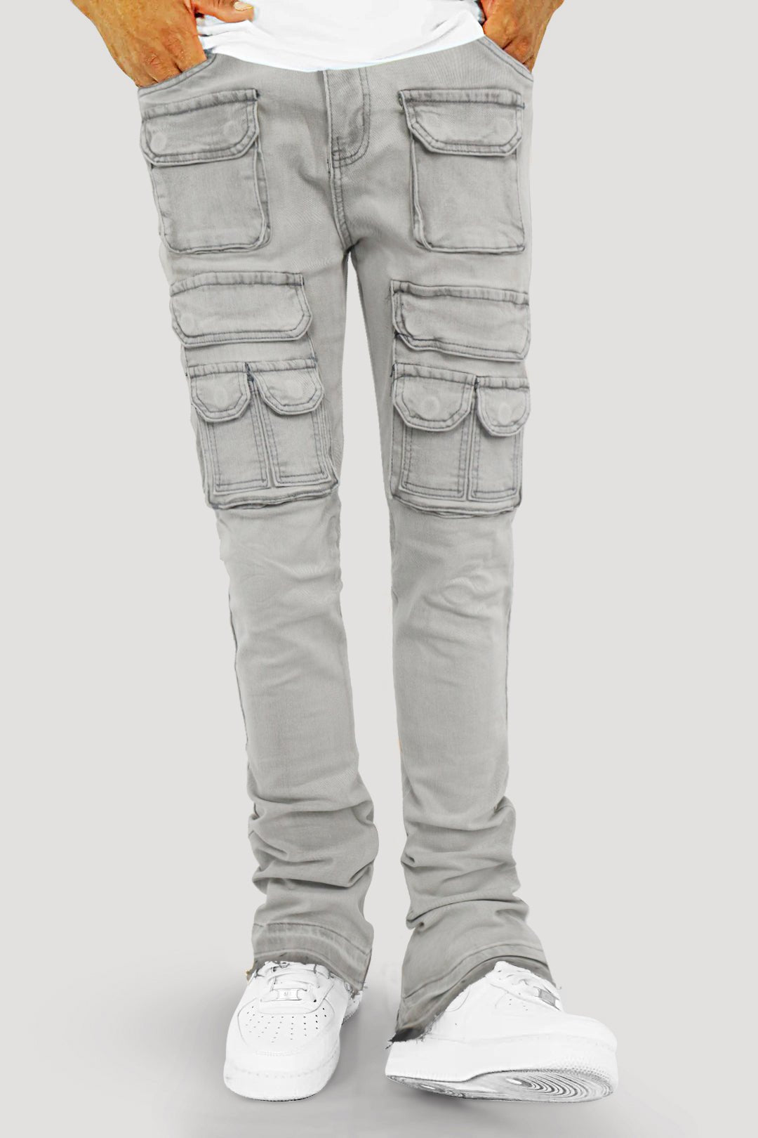 Dropcut Stacked Denim (Grey Wash) (M8525D)