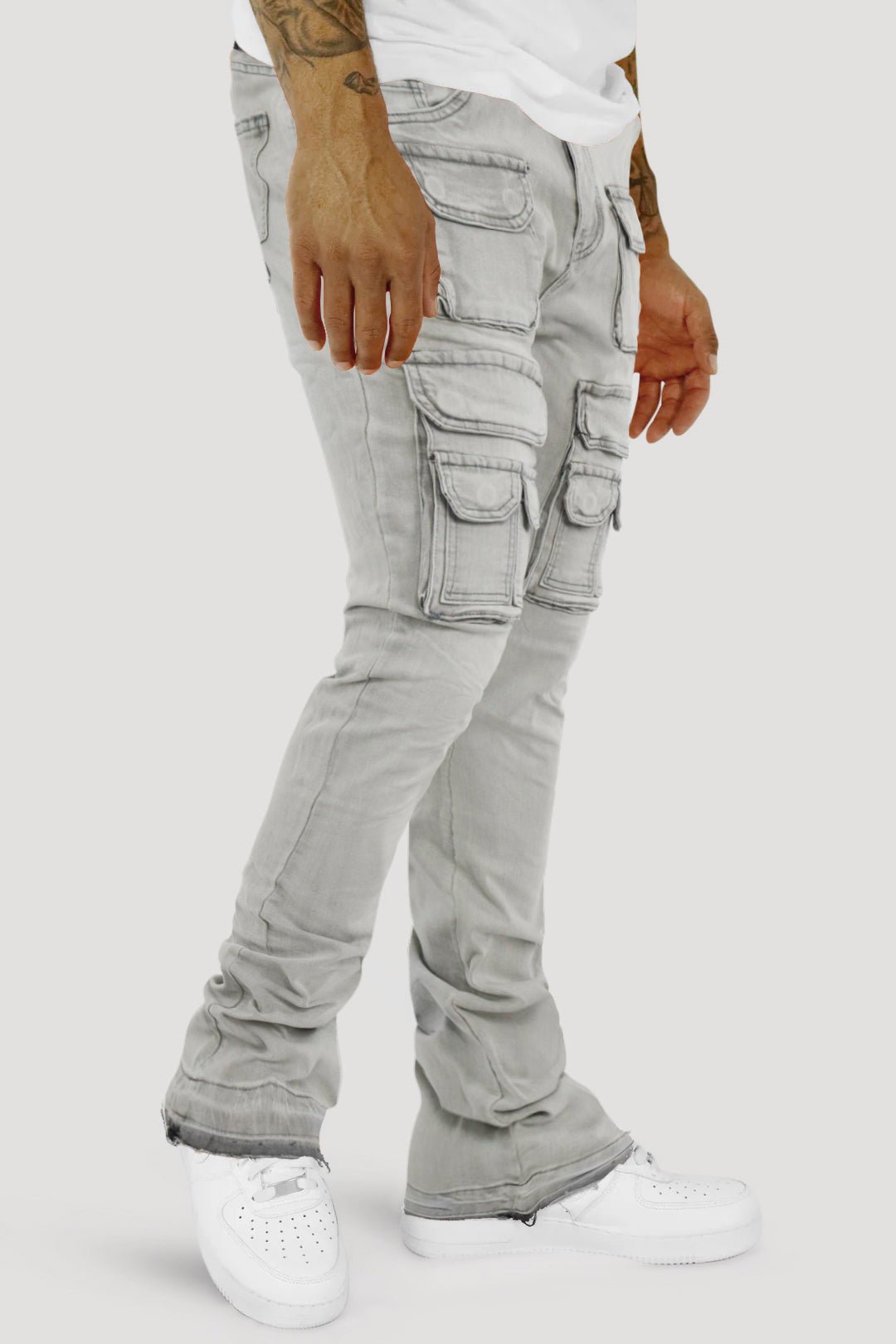 Dropcut Stacked Denim (Grey Wash) (M8525D)