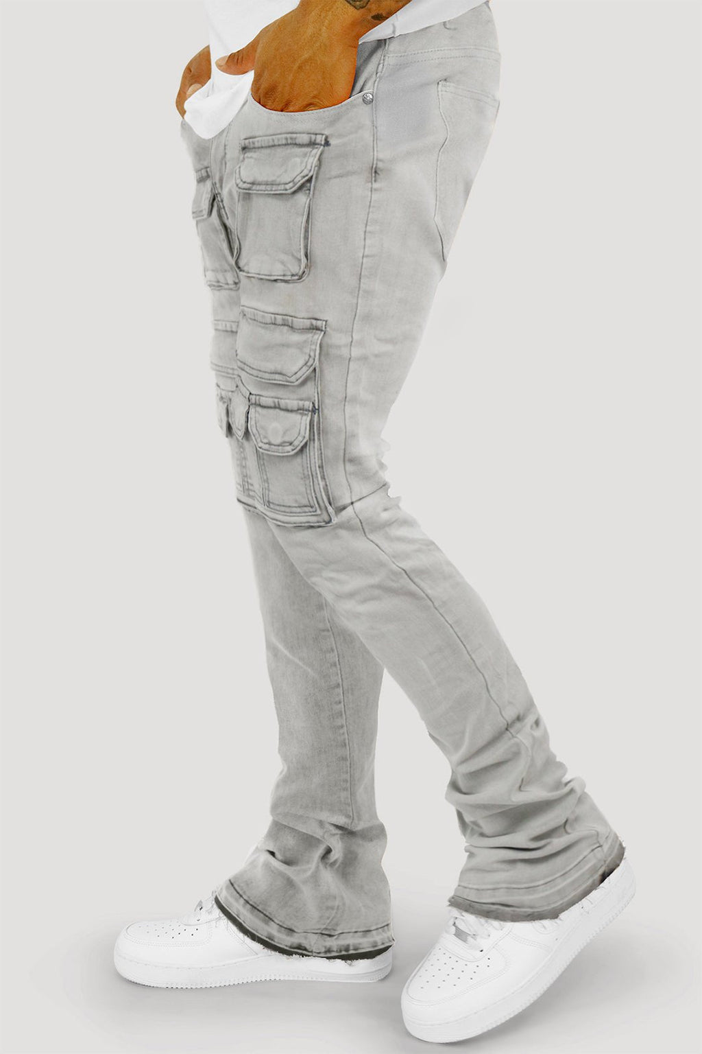 Dropcut Stacked Denim (Grey Wash) (M8525D)