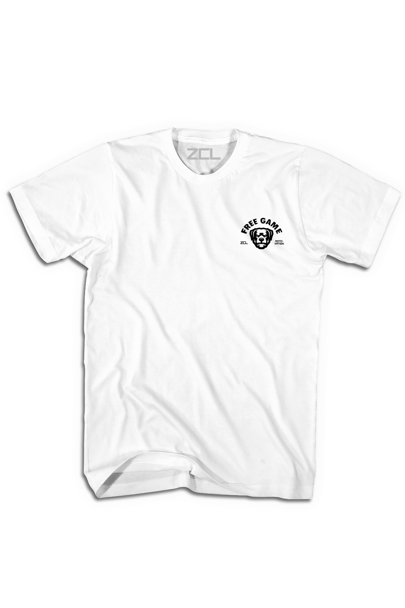 Embroidered ZCL Free Game Logo Tee (White)
