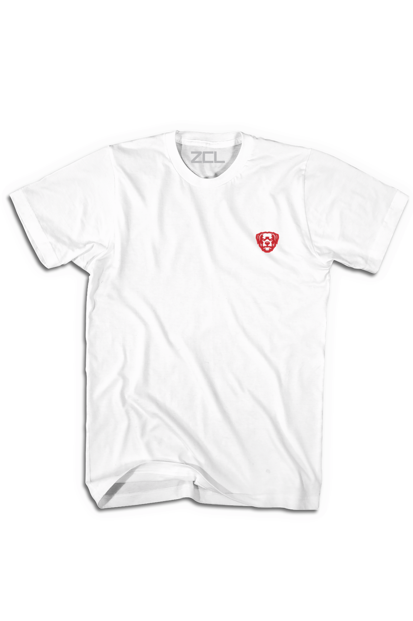Embroidered ZCL Logo Tee (White - Red)