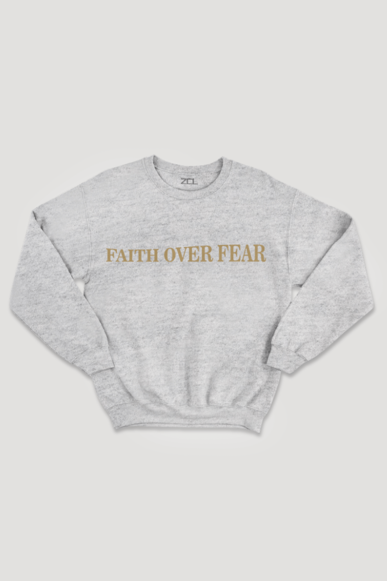 Faith Over Fear Crewneck Sweatshirt (Gold Logo)
