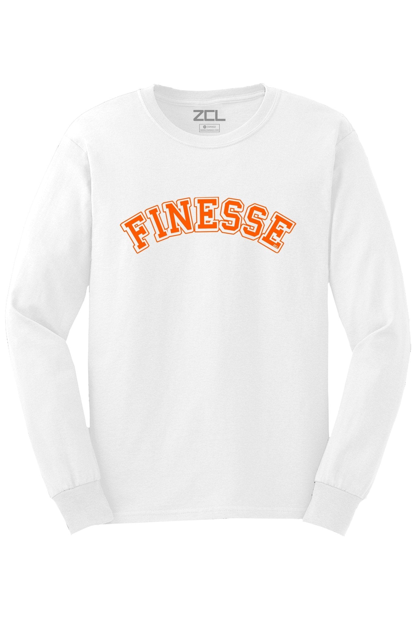 Finesse Long Sleeve Tee (Orange Logo)