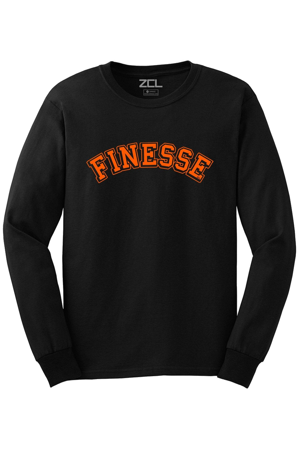 Finesse Long Sleeve Tee (Orange Logo)