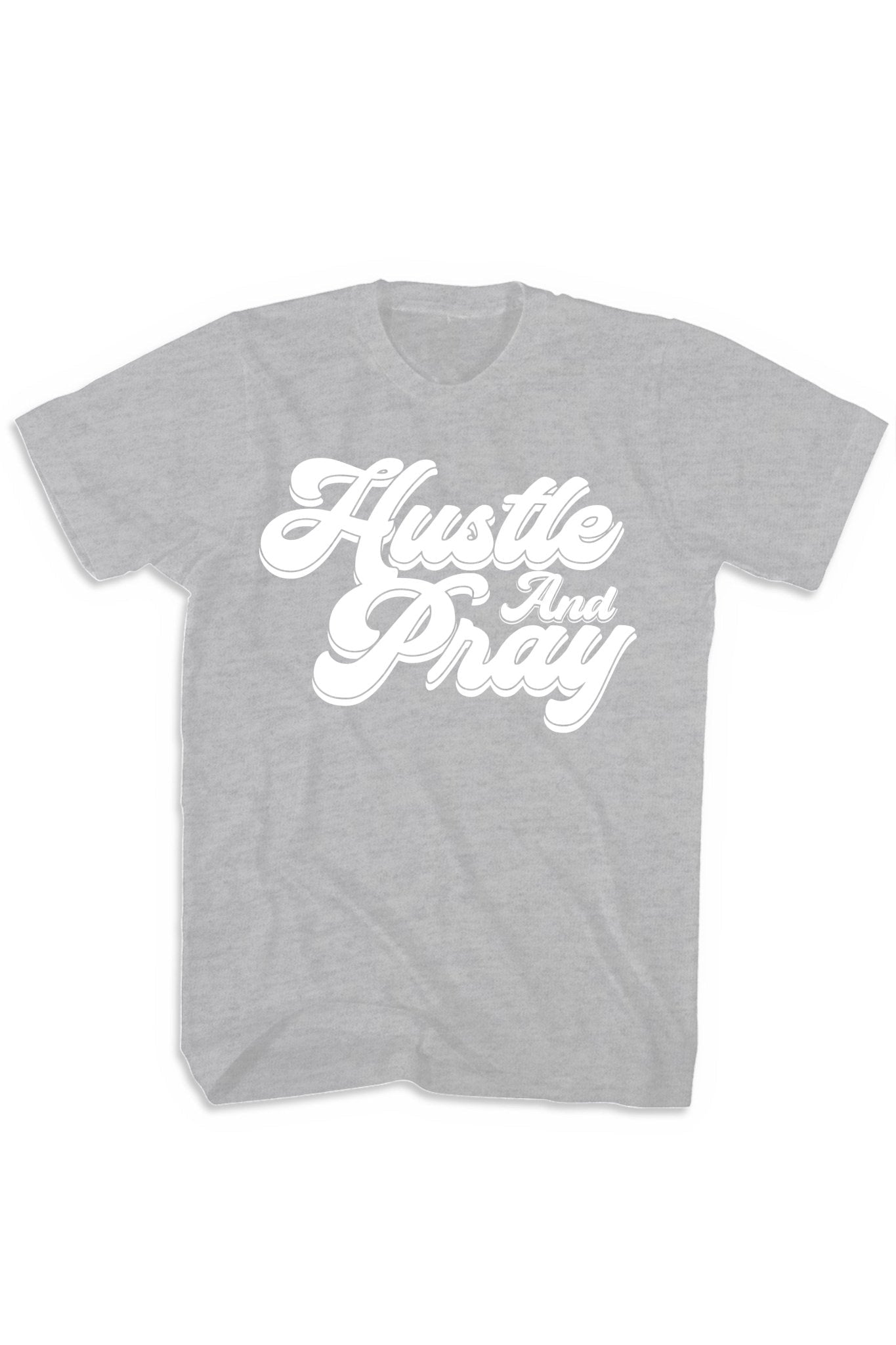 Hustle And Pray Tee (White Logo)